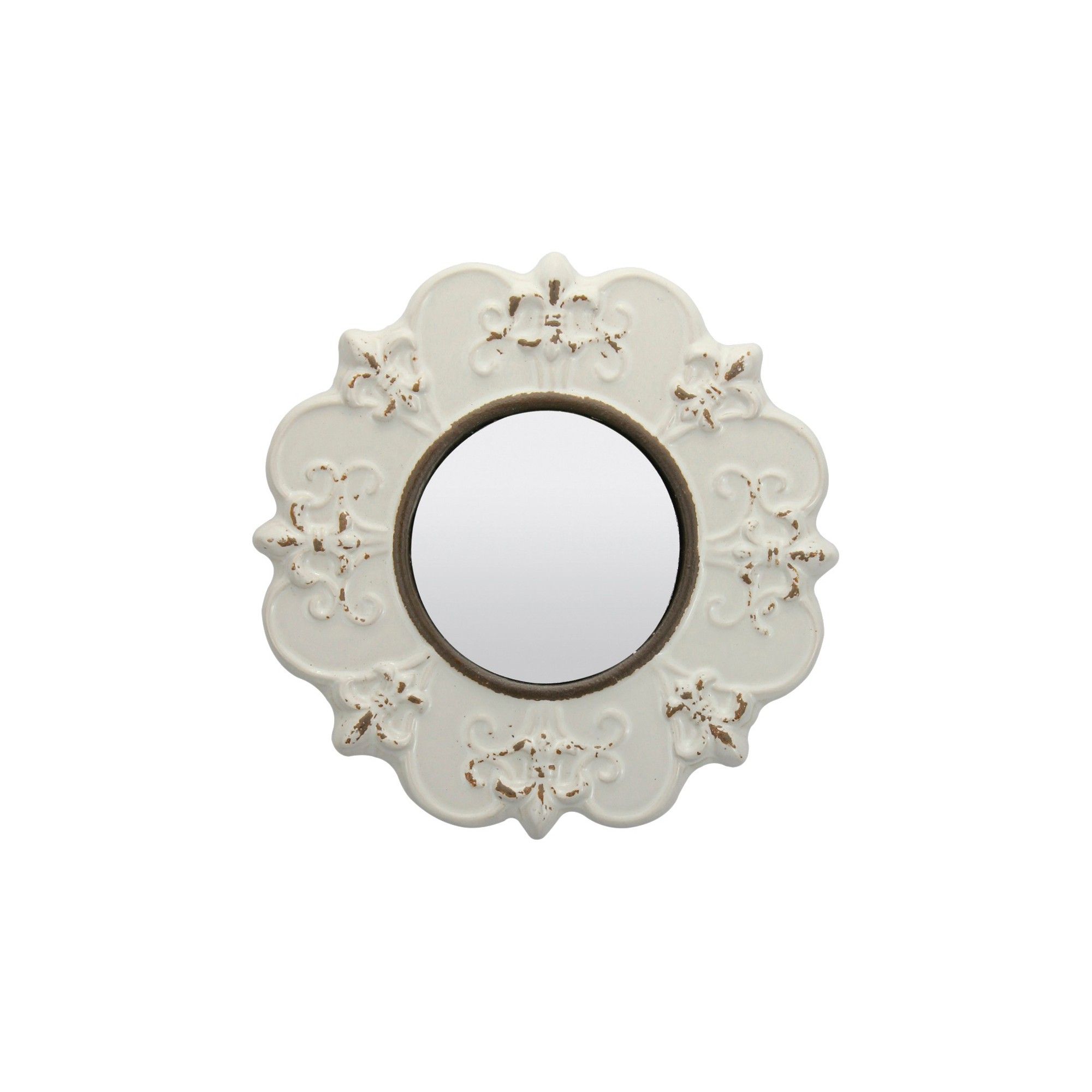Newest Round Decorative Wall Mirror Off White – Ckk Home Decor Within Small Round Decorative Wall Mirrors (View 12 of 20)
