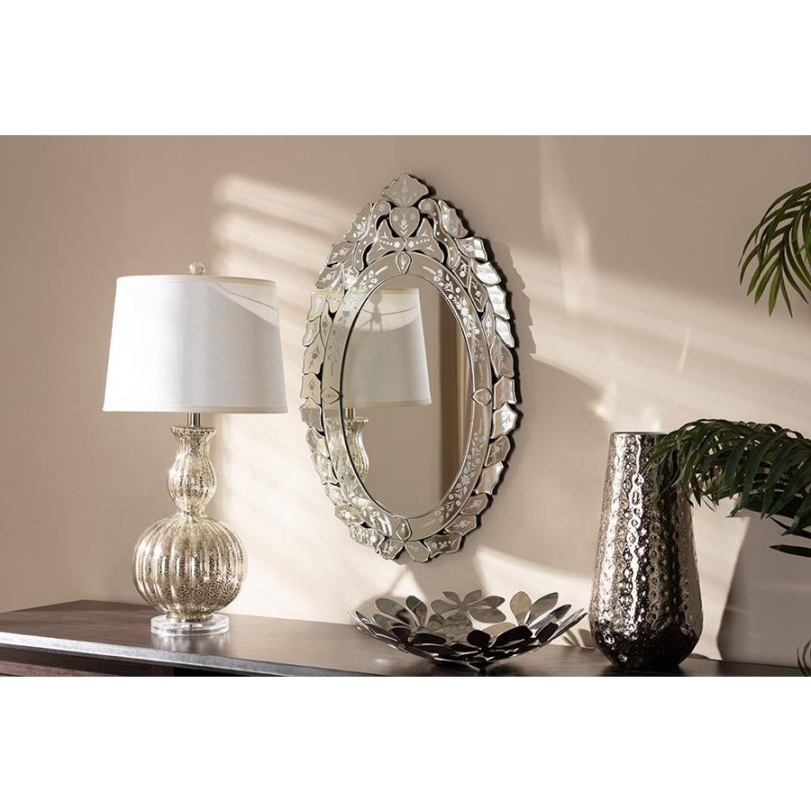 Newest Venetian Style Wall Mirrors With Regard To Livia Classic And Traditional Silver Finished Venetian Style Accent Wall  Mirrorbaxton Studio (View 7 of 20)