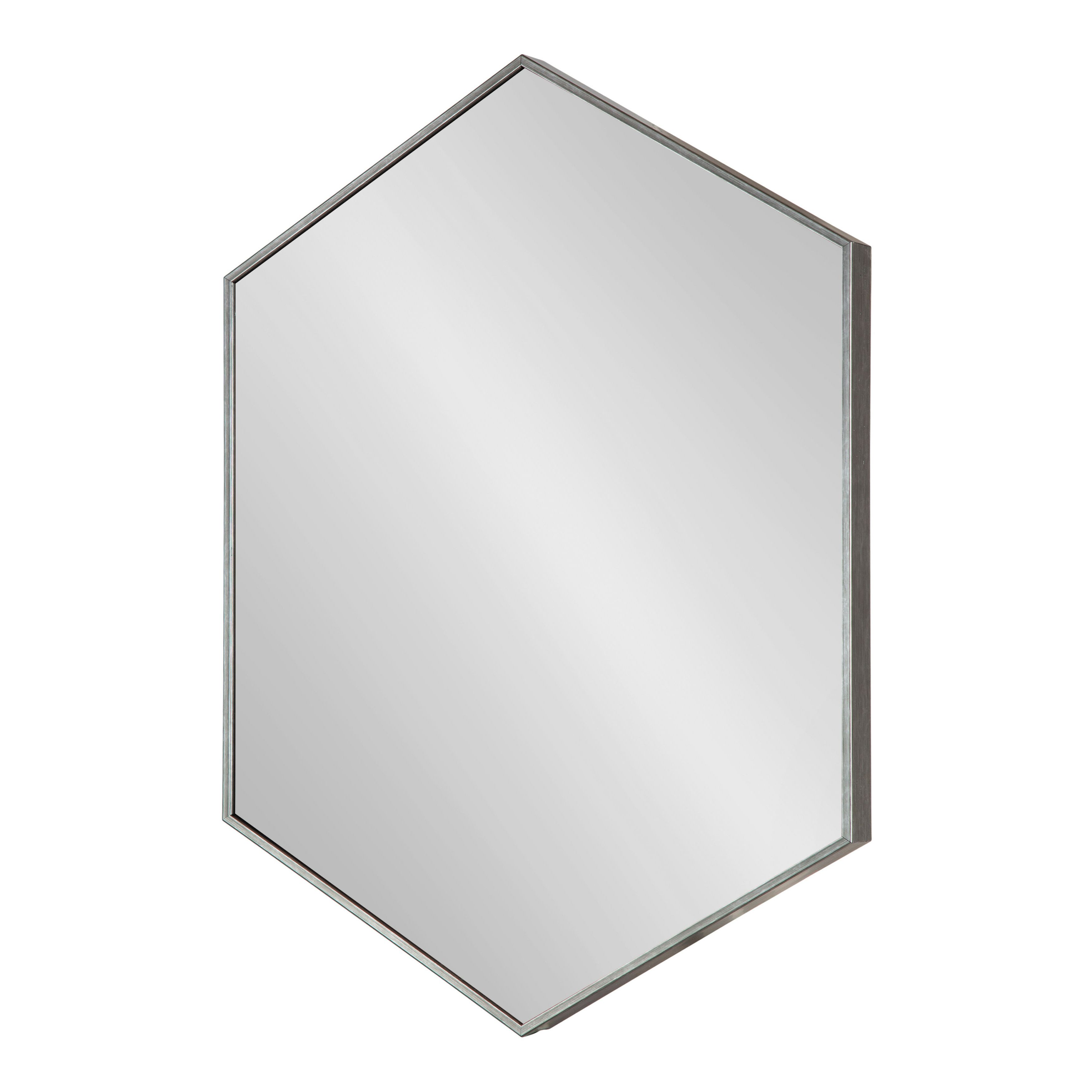 Newest Zaliki Mid Century Hexagon Accent Mirror Intended For Lugo Rectangle Accent Mirrors (View 18 of 20)