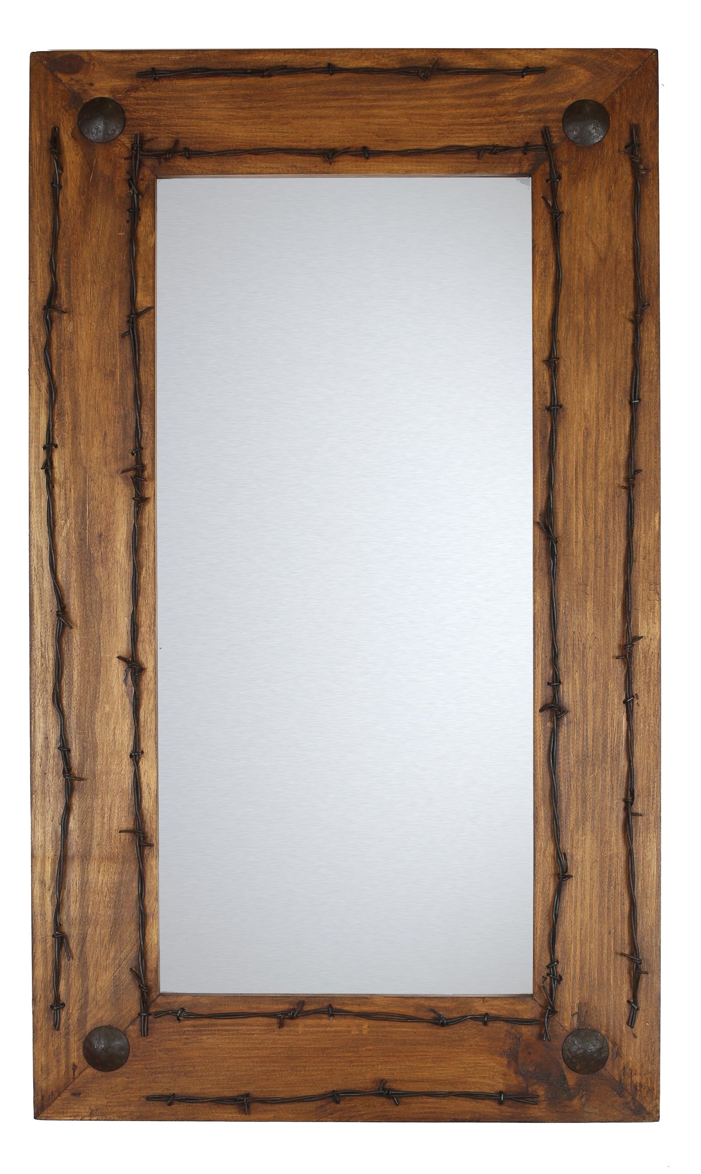 Old Ranch Rustic Accent Mirror For Famous Tifton Traditional Beveled Accent Mirrors (View 6 of 20)