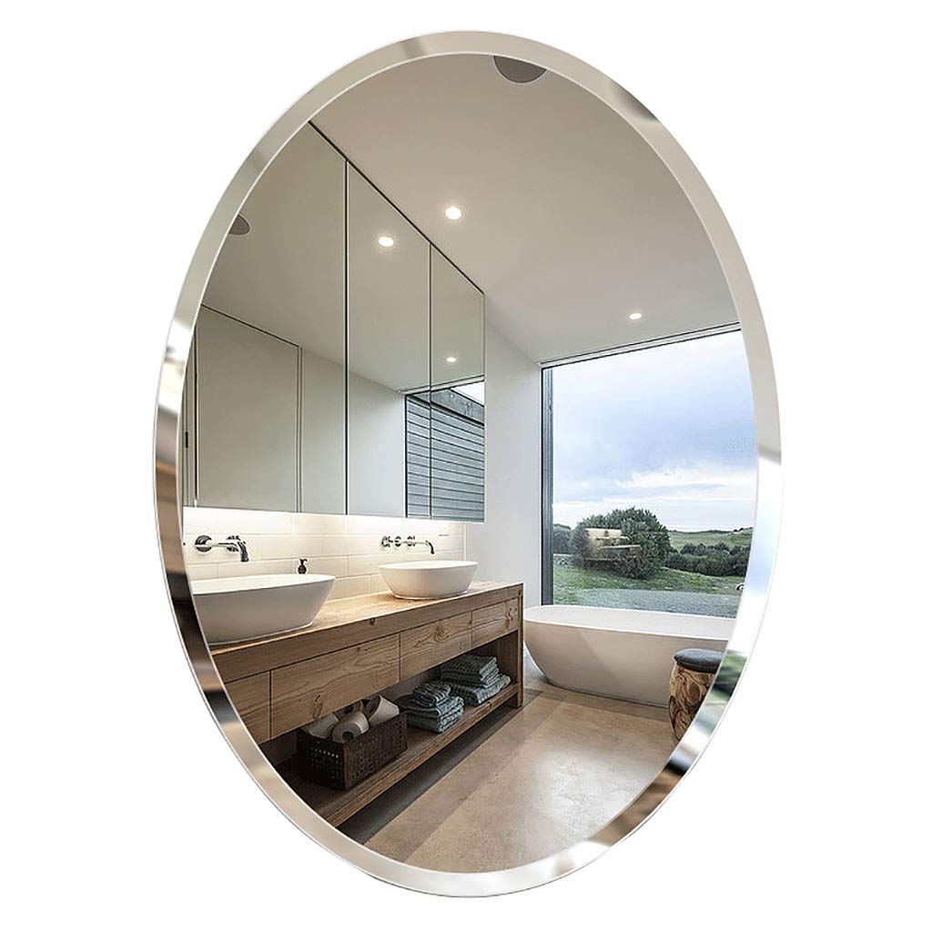 Oval Bathroom Wall Mirror Vanity Mounted Makeup Mirror 5mm Regarding Trendy Oval Bathroom Wall Mirrors (View 18 of 20)