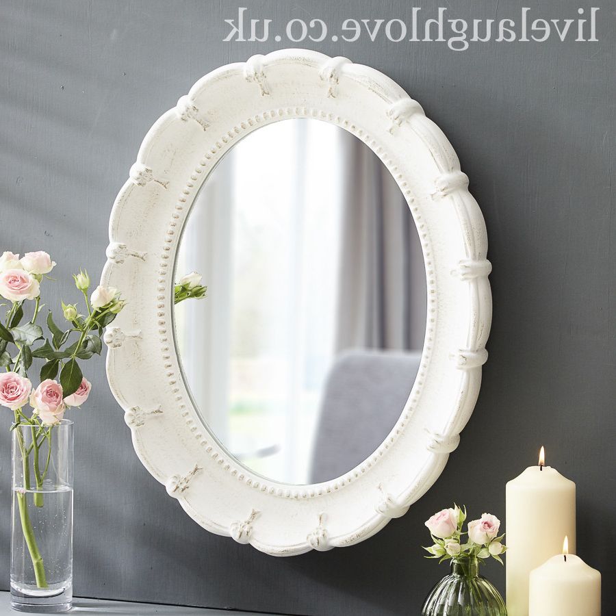 Oval Wood Wall Mirrors With Regard To Widely Used Wooden Scalloped Oval Wall Mirror (View 18 of 20)
