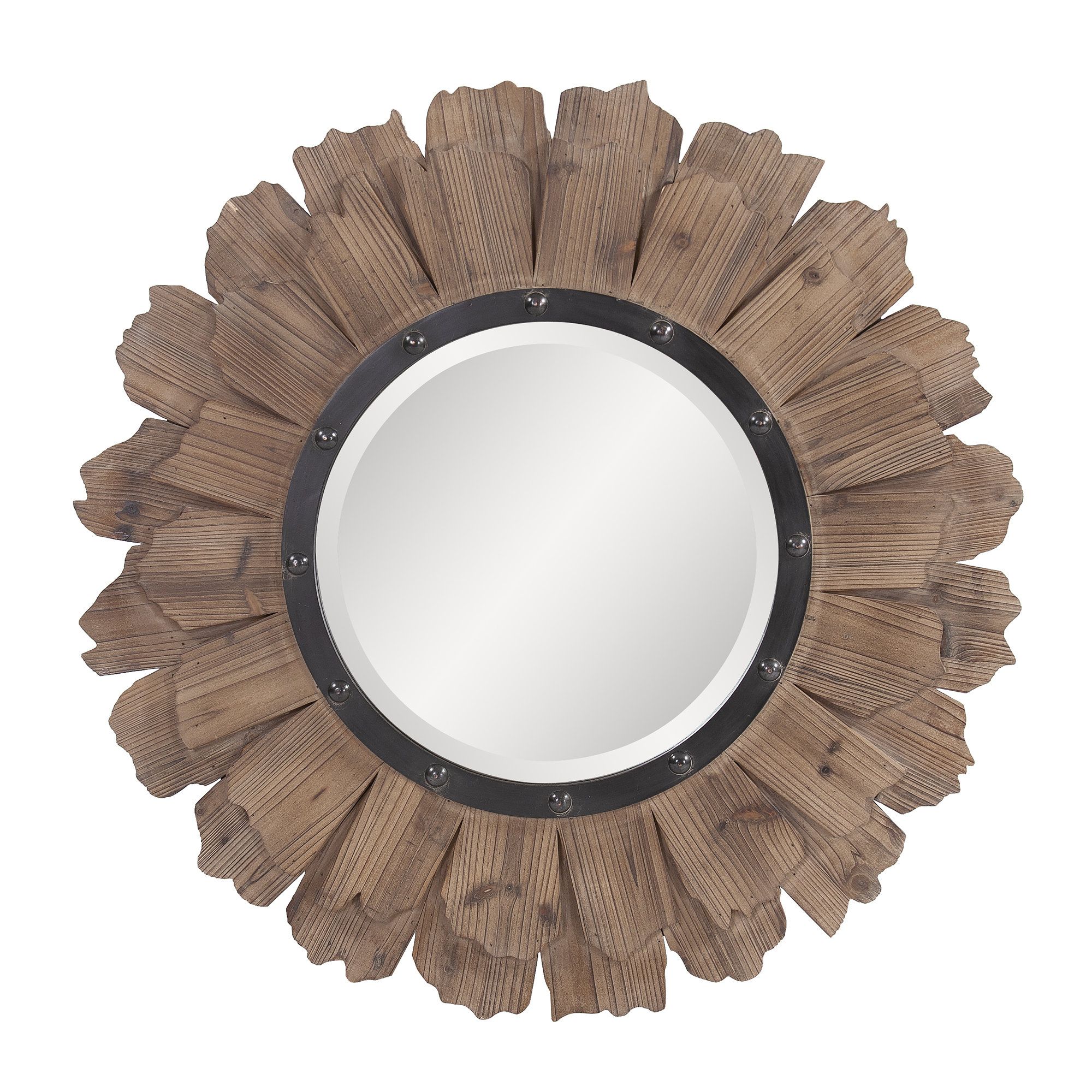 Perillo Burst Wood Accent Mirrors With Regard To Fashionable Sunburst Accent Mirror (View 14 of 20)