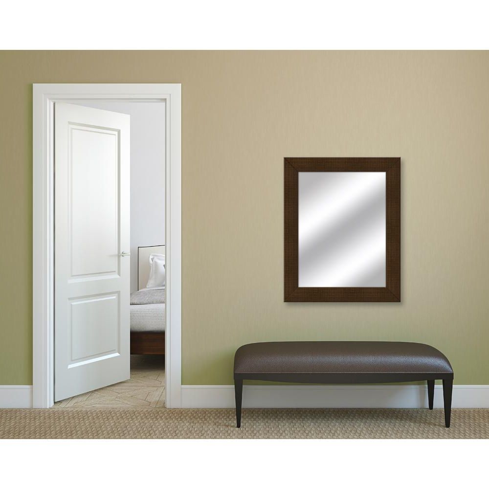 Recent 31.5 In. X 25.5 In. Natural Wood Framed Mirror Throughout Wooden Framed Wall Mirrors (Photo 5 of 20)