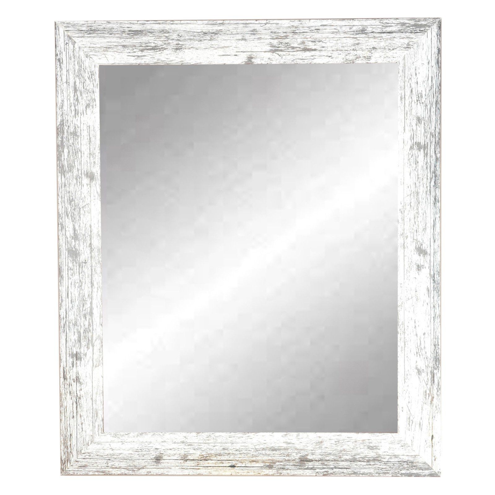 Recent Distressed White Wall Mirrors Inside Brandtworks American Value Distressed White Wall Mirror In (View 18 of 20)