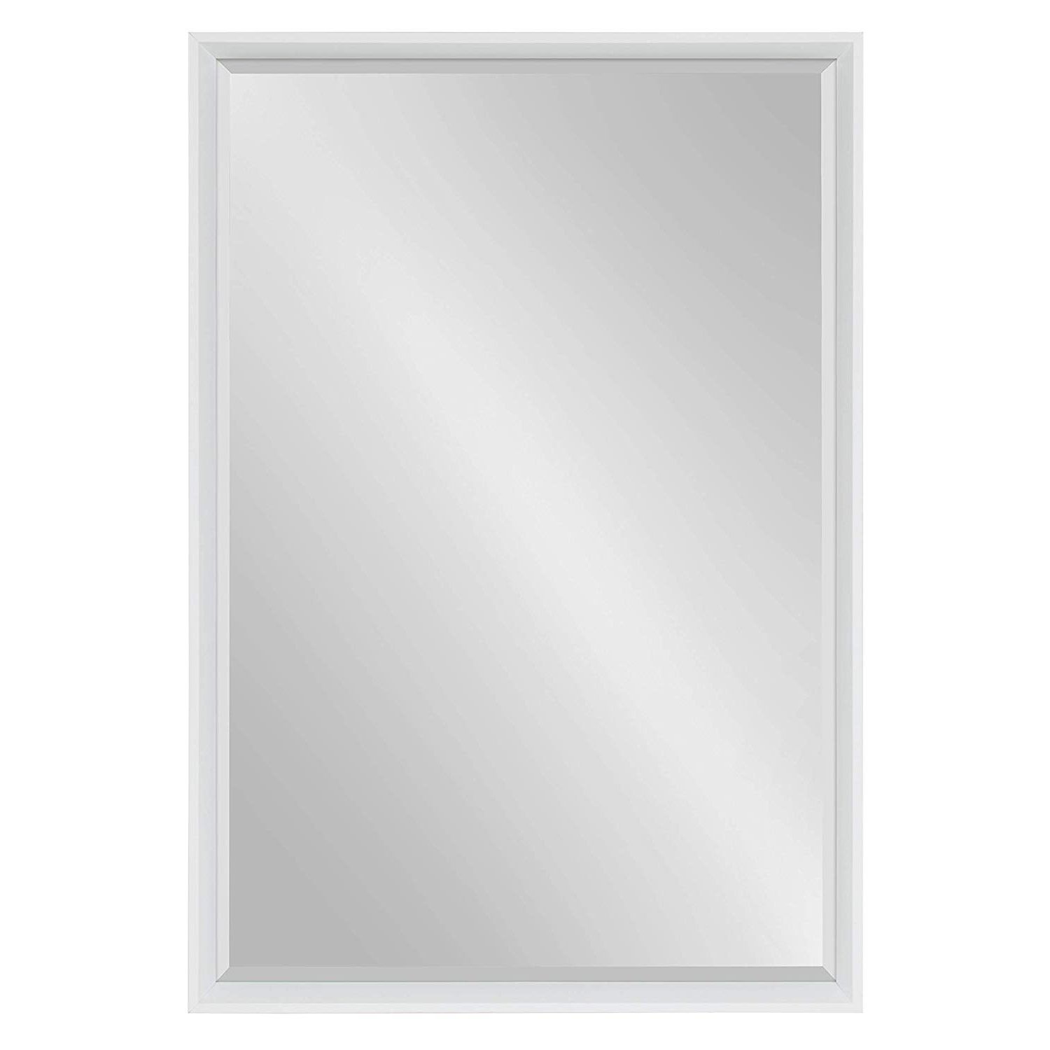 Recent Kate And Laurel Calter Framed Wall Mirror 25.5x37.5 White With White Framed Wall Mirrors (Photo 19 of 20)