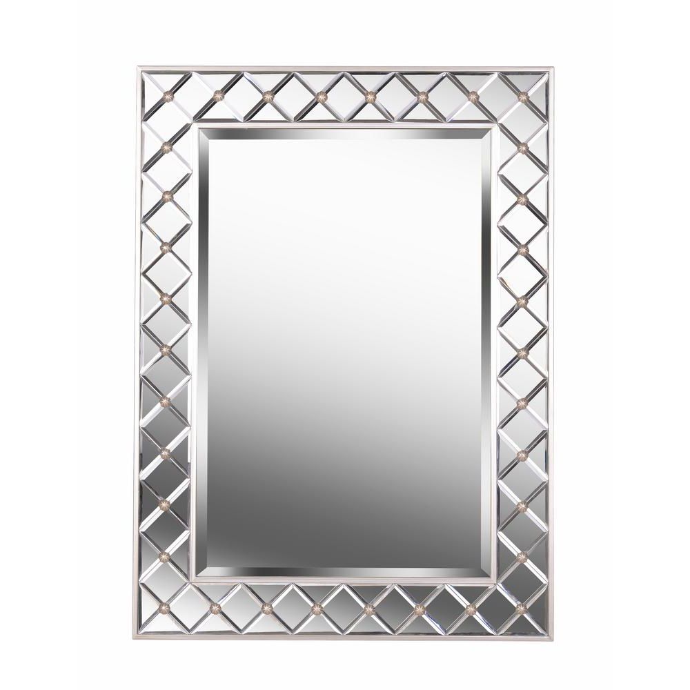 Recent Kenroy Home Quill Mirror Rectangular Champagne Wall Mirror 60428 Intended For Rosette Wall Mirrors (Photo 19 of 20)