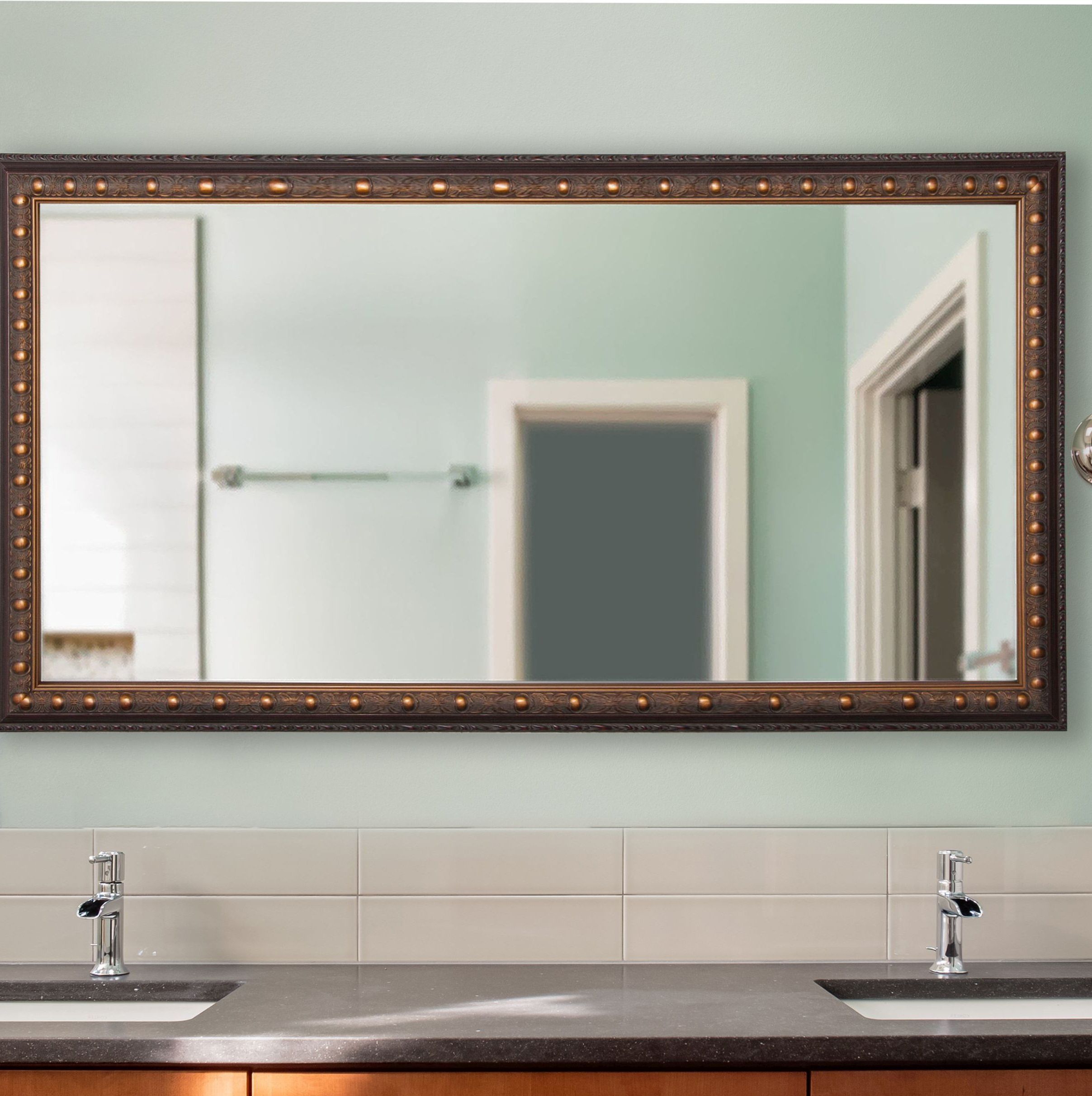 Recent Kristy Rectangular Beveled Vanity Mirrors In Distressed For Weinstock Bathroom/vanity Mirror (View 10 of 20)