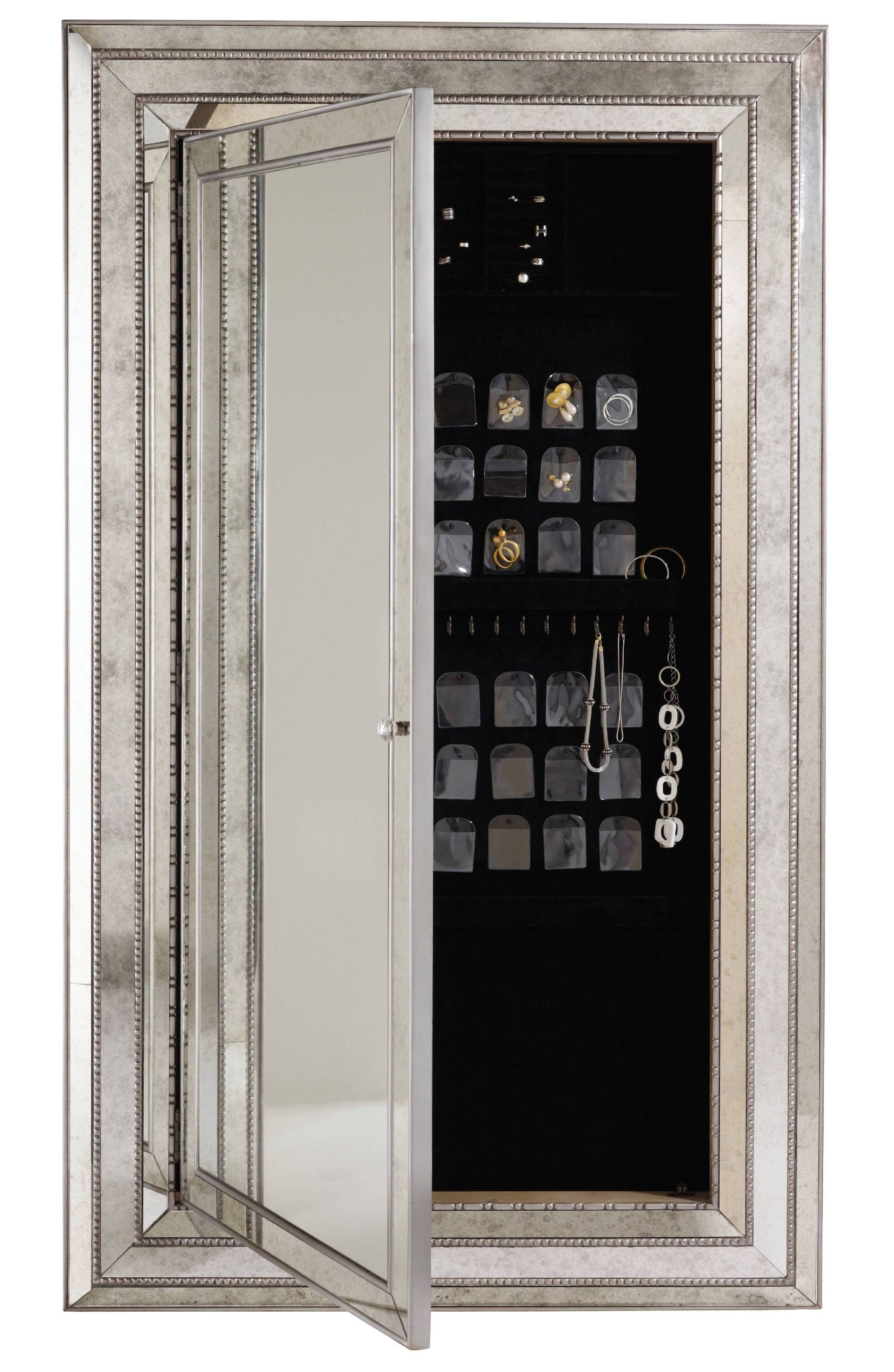 Recent Wall Mirrors With Storages With Regard To Kimberly Wall Mount Mirror Jewelry Storage (View 13 of 20)