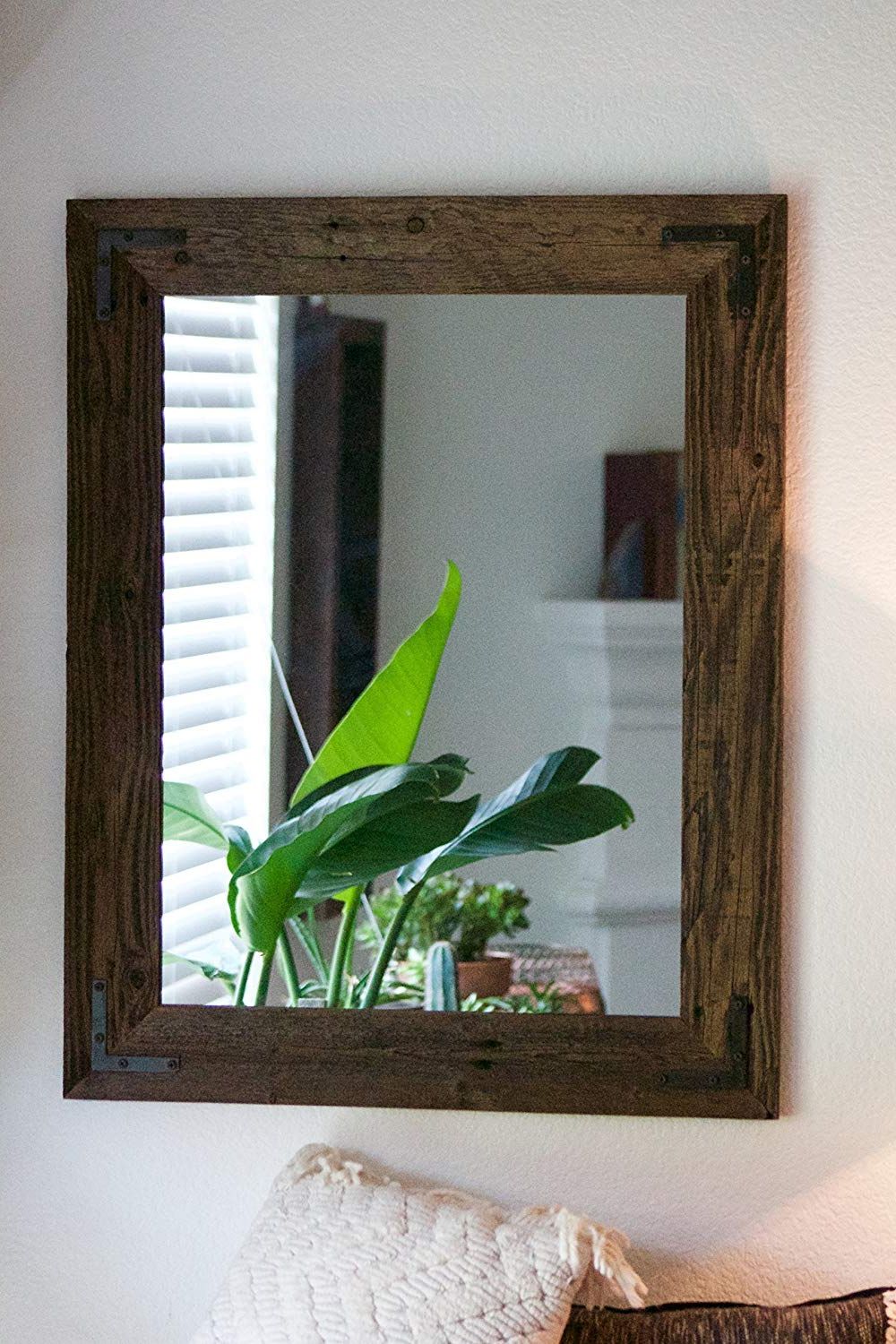 Rustic Wall Mirror – Large Wall Mirror – 24 X 30 Vanity Mirror – Bathroom  Mirror – Rustic Mirror – Reclaimed Wood Mirror – Bathroom Vanity Within 2019 Rustic Wood Wall Mirrors (View 7 of 20)