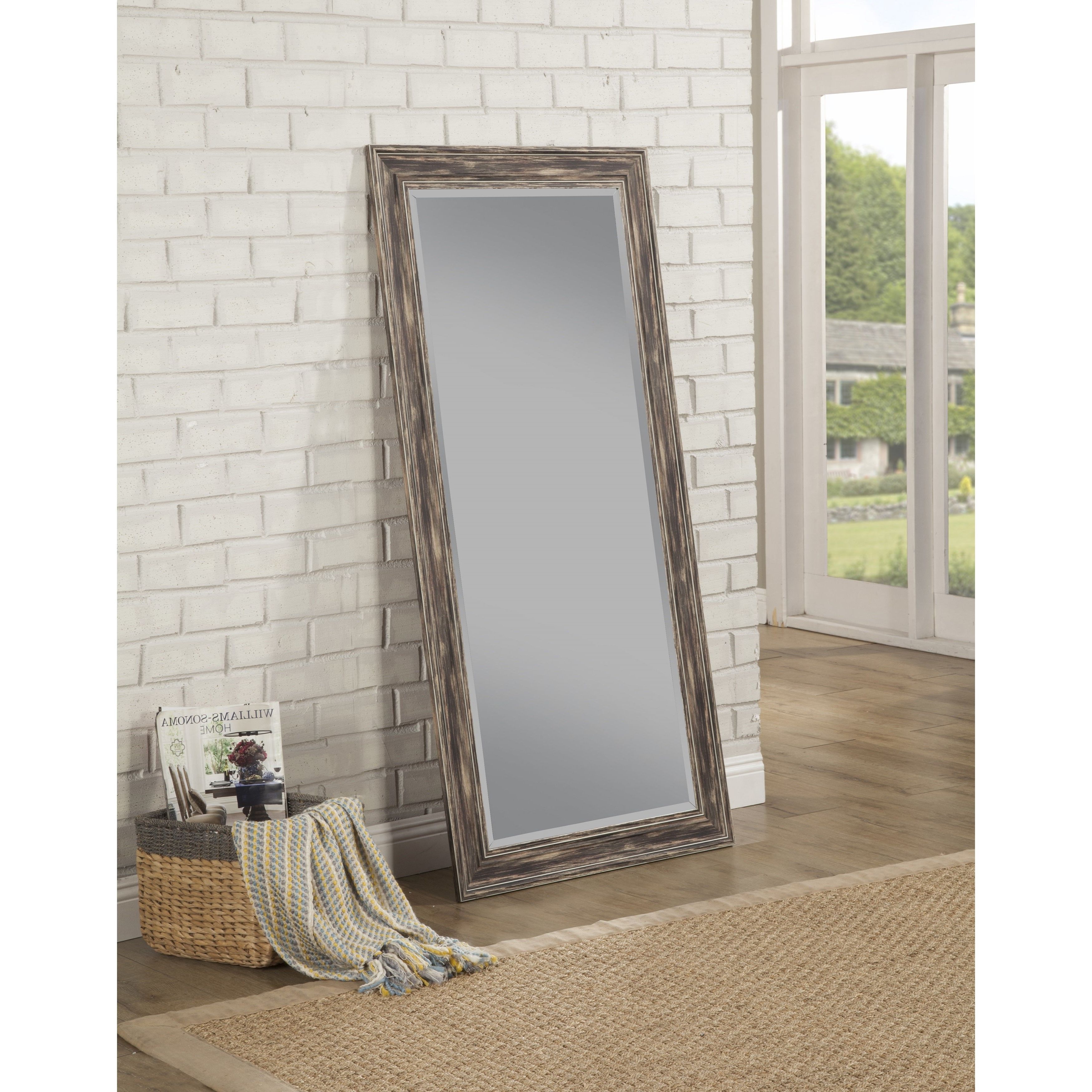 Sandberg Furniture Antique Black Farmhouse Full Length Leaner Mirror –  Antique Black – A/n With Regard To 2020 Handcrafted Farmhouse Full Length Mirrors (View 6 of 20)