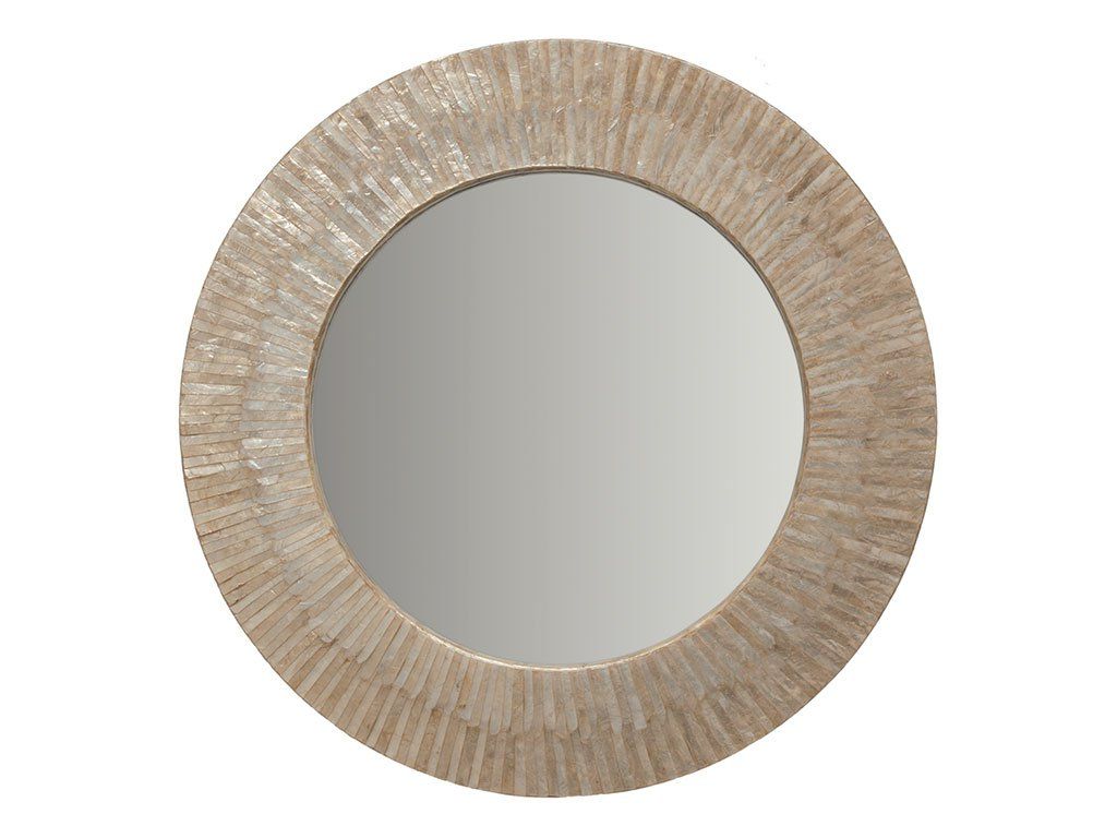 Seashell Wall Mirrors Inside Widely Used Kouboo Round Capiz Seashell Sunray Wall Mirror (View 10 of 20)