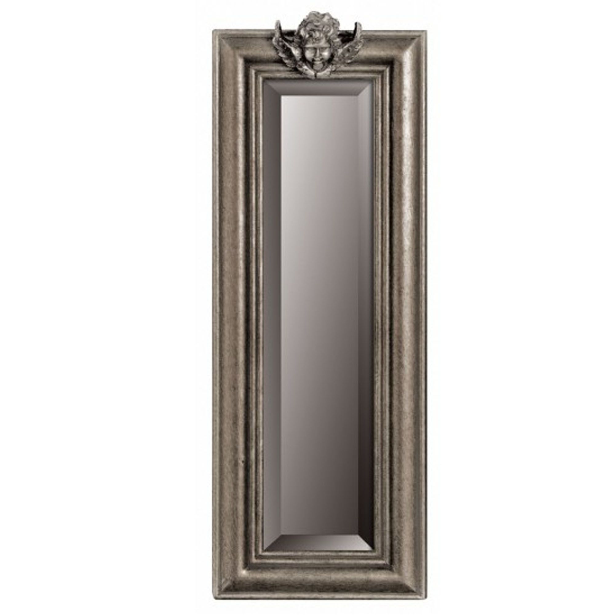 Slim Wall Mirrors Pertaining To Latest Silver Cherub Slim Wall Mirror (View 10 of 20)