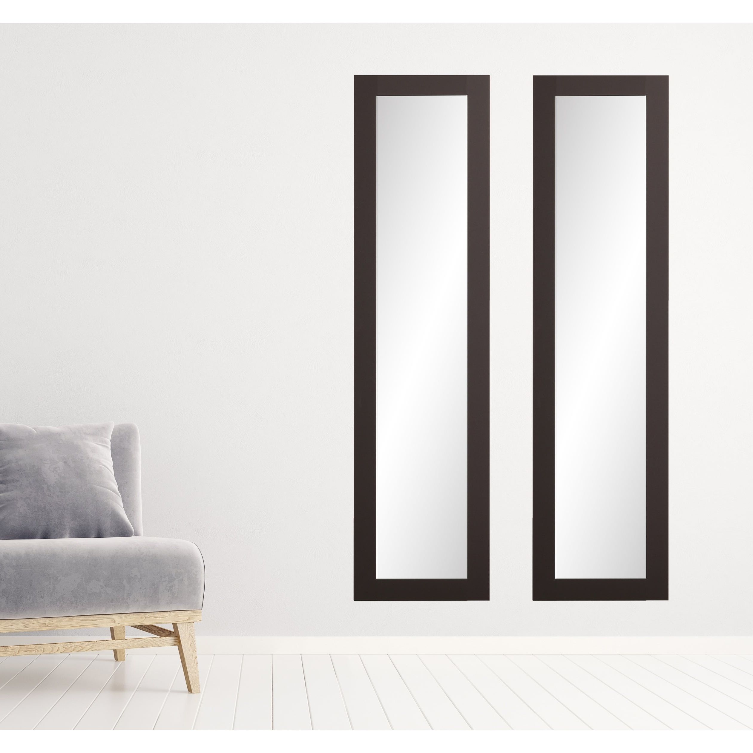 Slim Wall Mirrors Throughout Recent 2 Piece Slim Full Length Mirror Set – 16 X  (View 14 of 20)