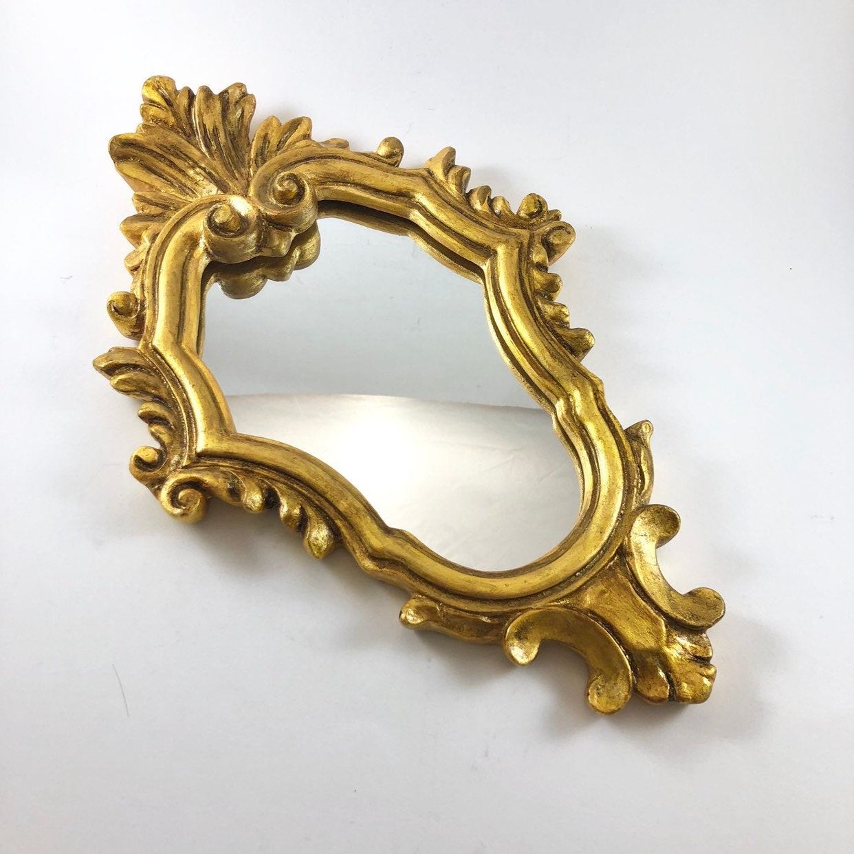 Small Gold Wall Mirrors Intended For Best And Newest Small Gold Mirror For Wall Decor,small Gold Vintage Mirror,gold Wall  Mirror,italian Vintage Style Mirror,gilded Mirror,small Wall Mirror, (View 17 of 20)