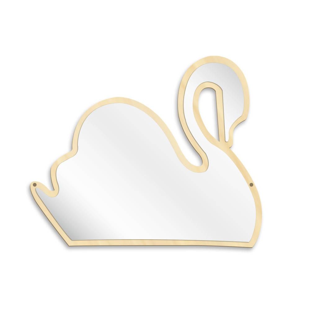 Swan Bird Acrylic Wall Mirror With Wooden Back Cygnets For  Crafting And Decorative Use Nursery Kids Girls Room Wall Hanging In  Decorative Intended For 2020 Bird Wall Mirrors (Photo 8 of 20)