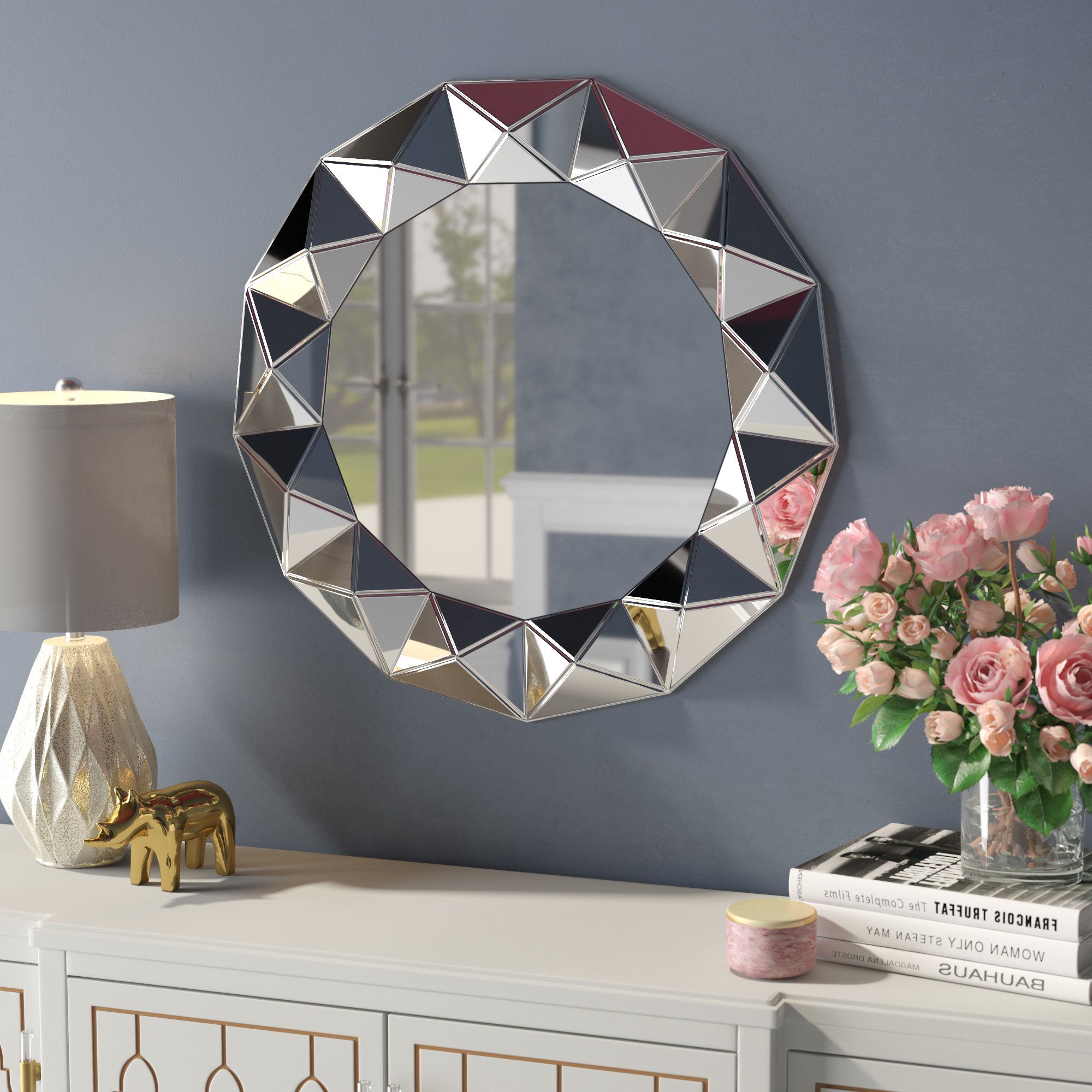 Traditional Round Decorative Wall Mirror Inside Widely Used Traditional Metal Wall Mirrors (View 7 of 20)