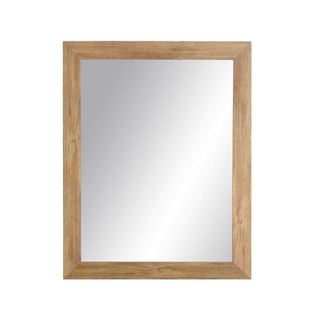 Traditional Wall Mirrors Pertaining To Newest Brandtworks Traditional Rectangle Blonde Barnwood Decorative Wall Mirror (View 2 of 20)