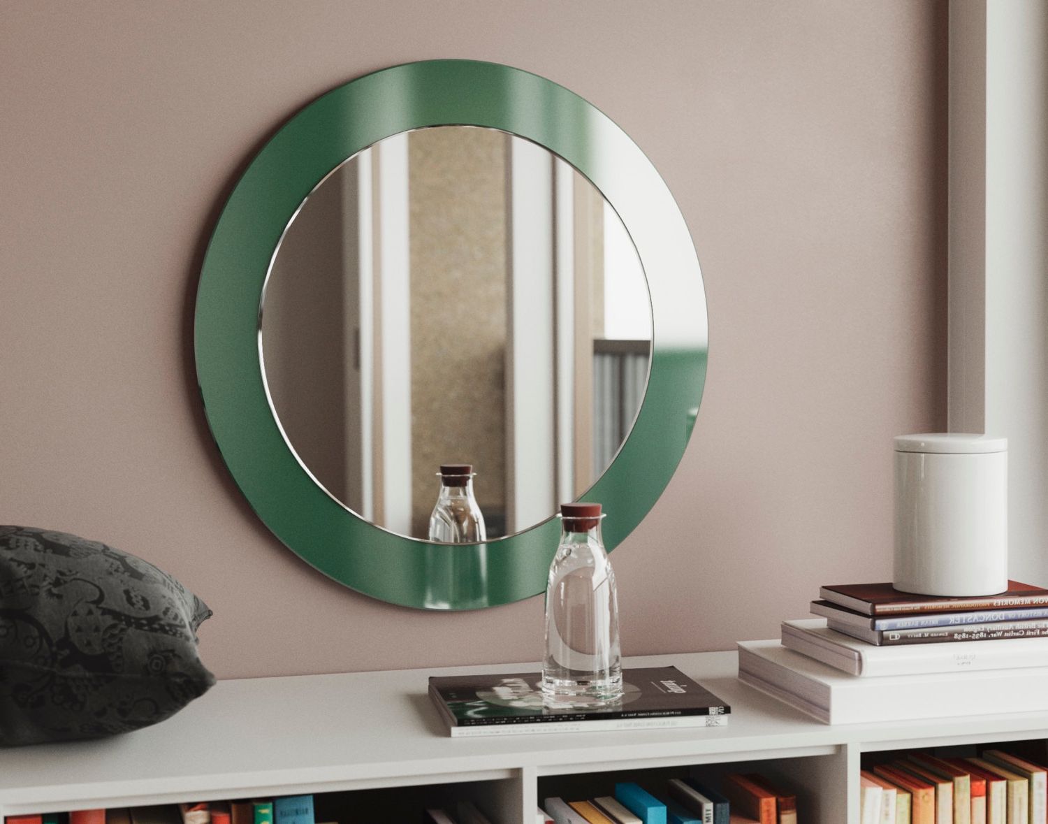 Trendy Green Wall Mirrors Regarding Green Wall Mirror (View 13 of 20)
