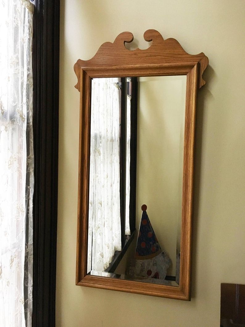 Vintage Mirror For Wall Mirror Antique Mirror Old Mirror Wood Mirror Hall  Mirror Bedroom Mirror Beveled Mirror Traditional Decor Chippendale Throughout Most Popular Polen Traditional Wall Mirrors (View 8 of 20)