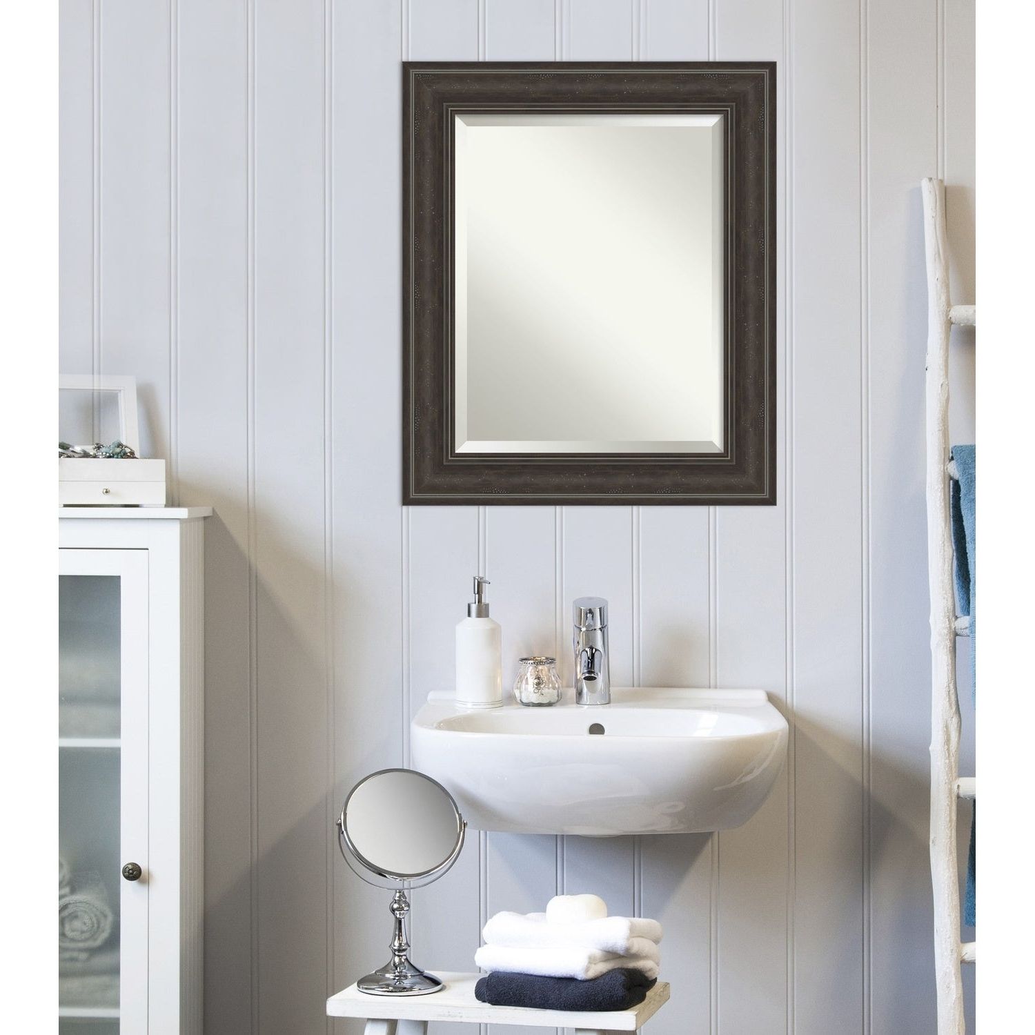 Wall Mirror For Bathroom With 2019 Shipwreck Greywash Bathroom Vanity Wall Mirror (Photo 19 of 20)
