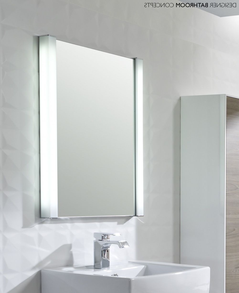 Wall Mirrors Without Frame Regarding Well Liked White Wall Paint Mirror Without Frame Stainless Steel Faucet (Photo 3 of 20)