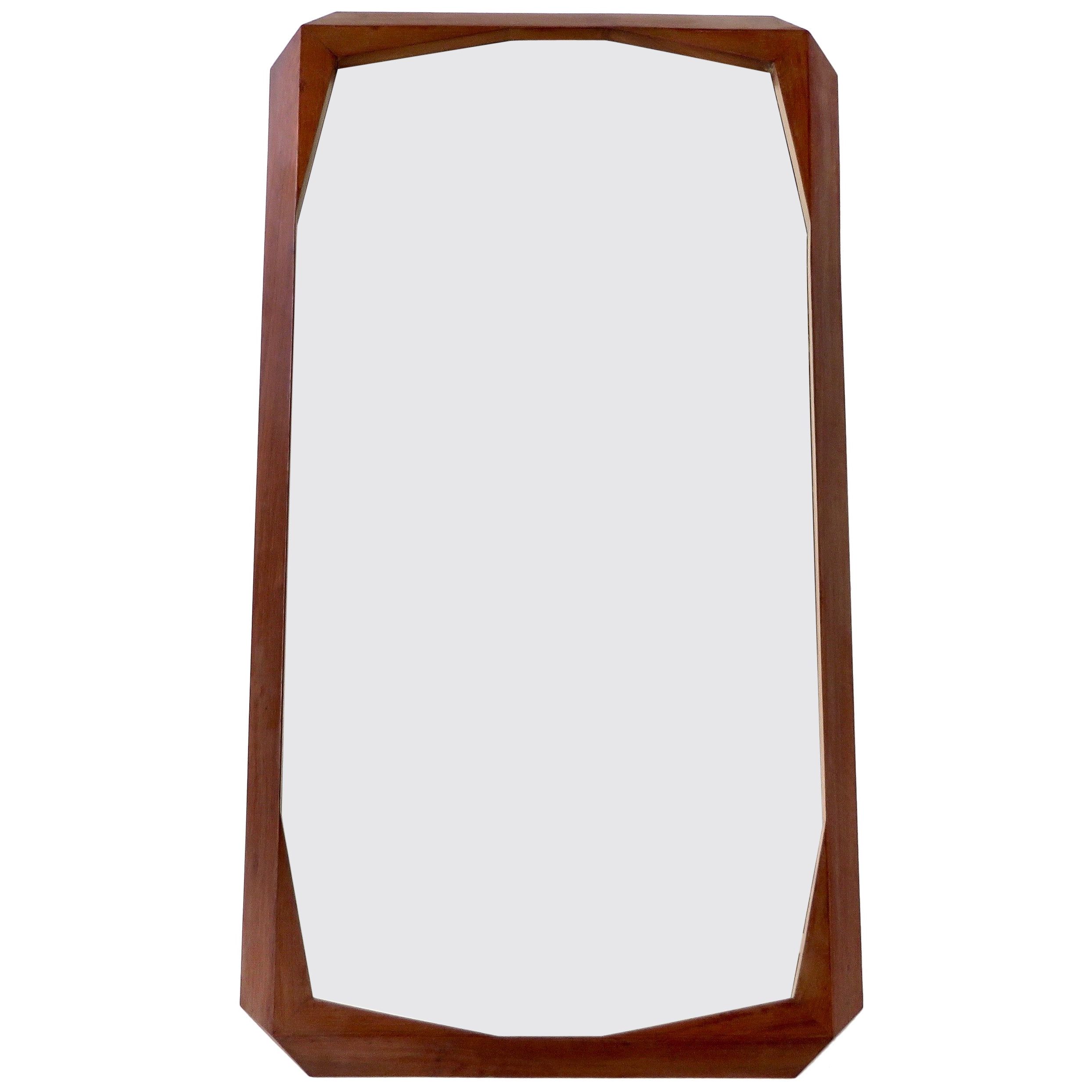 Walnut Wood Wall Mirrors In Well Liked Italian Carved Faceted Walnut Framed Wood Wall Mirror Attributed To Ico  Parisi (View 16 of 20)