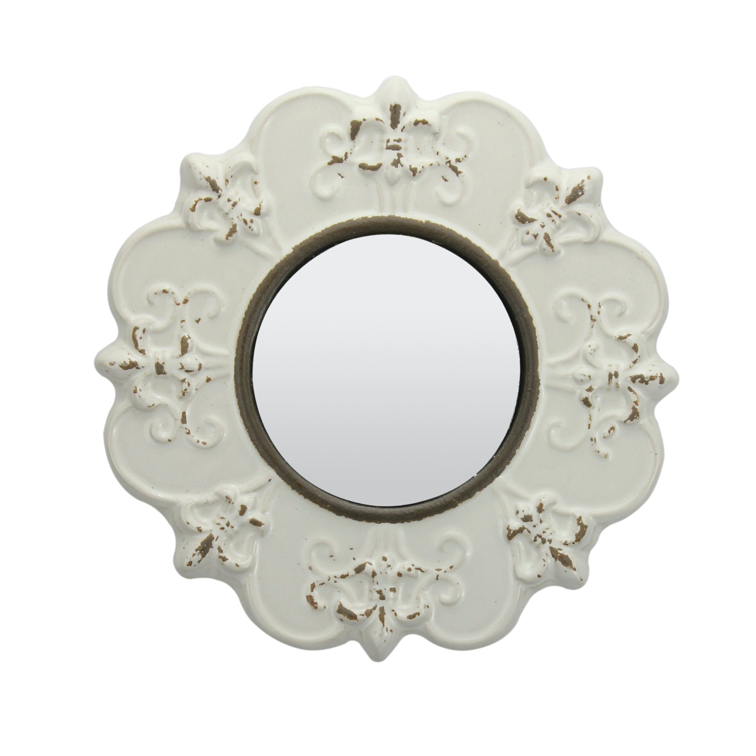 Waverly Place Worn Ceramic Traditional Distressed Wall Mirror Within Famous Alissa Traditional Wall Mirrors (View 4 of 20)