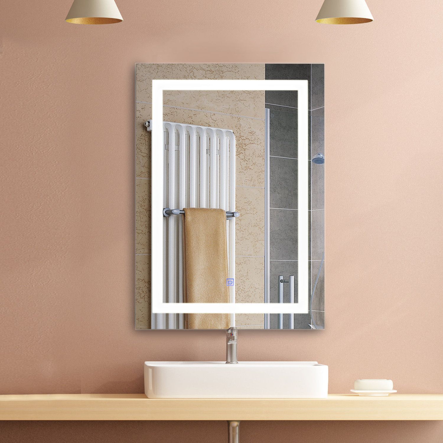 Well Known Illuminated Wall Mirrors Inside Details About Illuminated Led Bathroom Vanity Mirrors With Lights Modern  Makeup Wall Mirror (View 12 of 20)