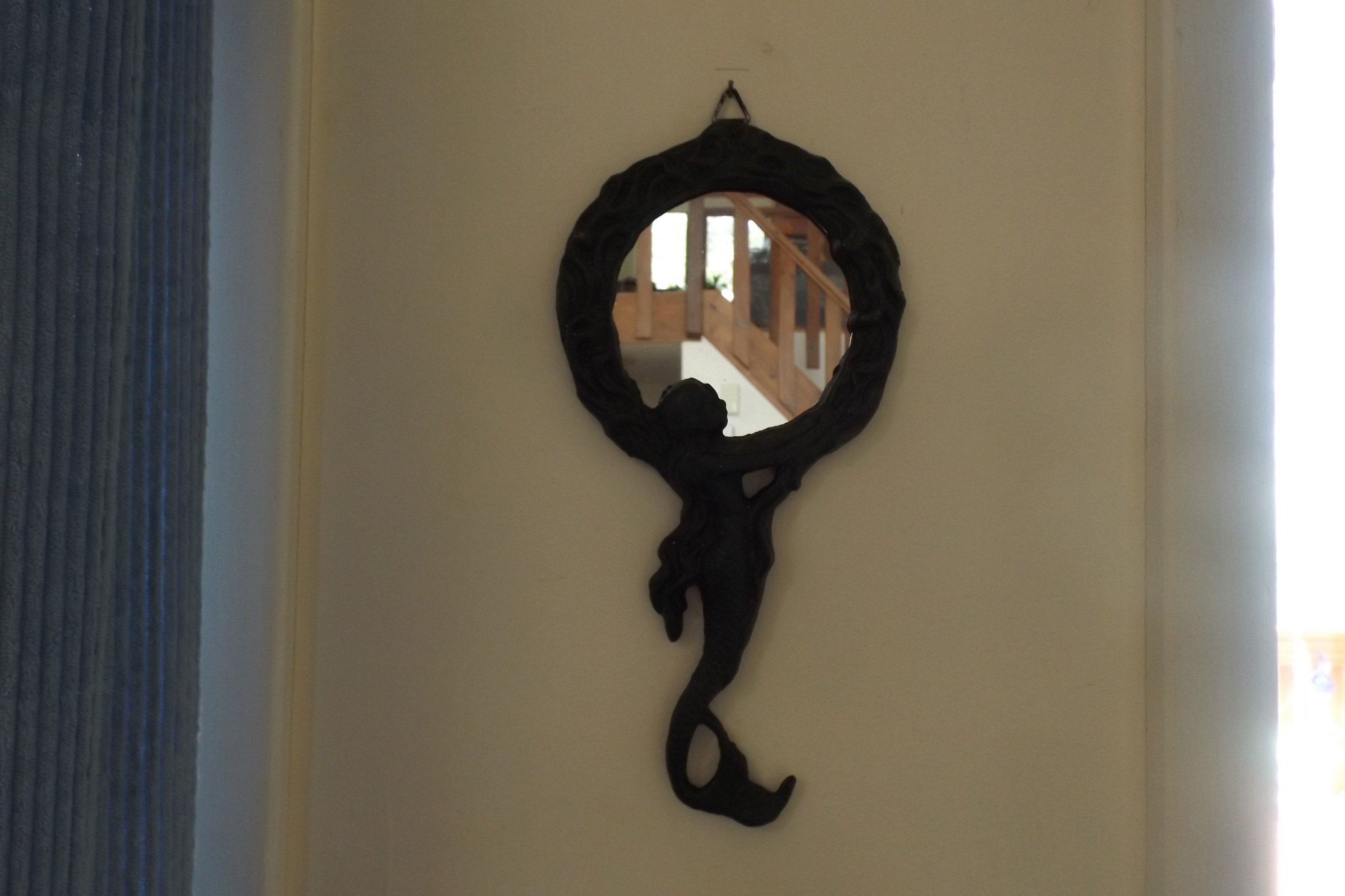 Well Known Mirror:make Up Mermaid Wall Mirror, Cast Iron Frame,vanity Mirror. 12"l  Home Decor (View 17 of 20)