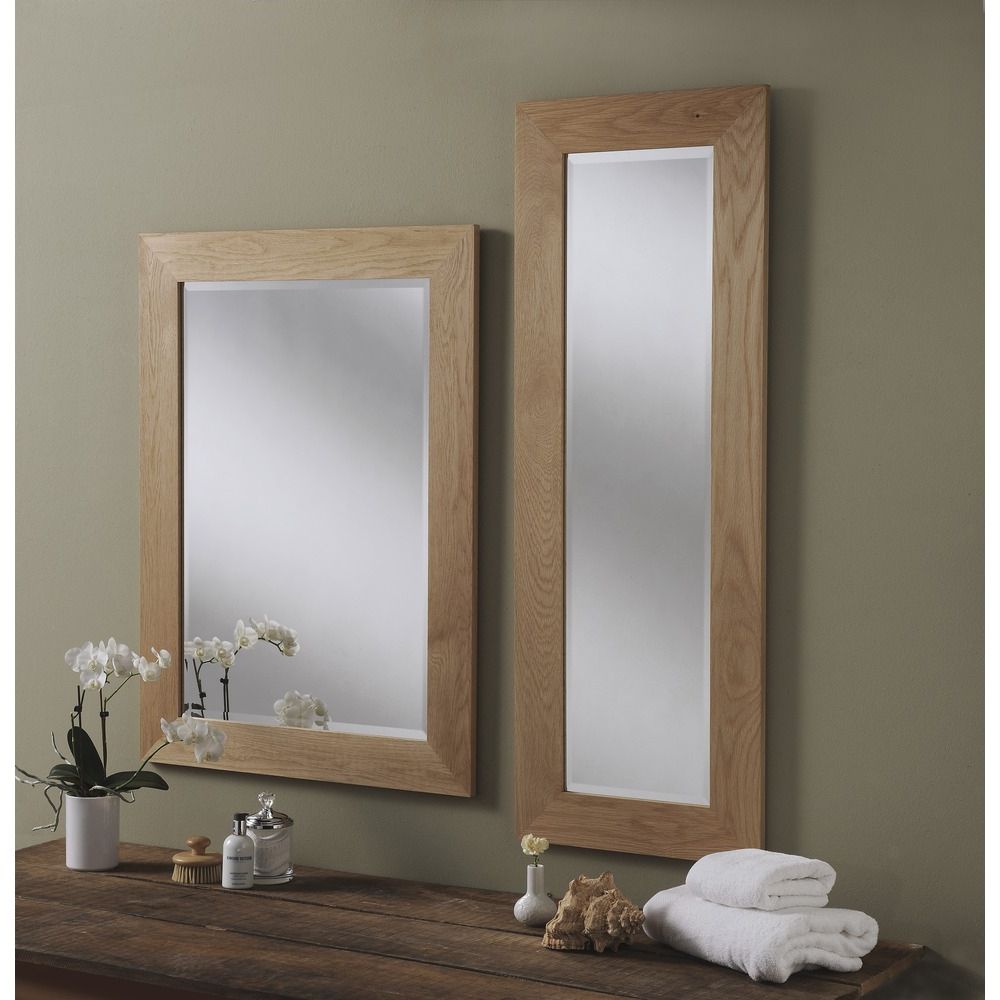 Well Known Oak Wall Mirrors Pertaining To Preston Solid Oak Wall Mirrors – 58.5cm X  (View 13 of 20)