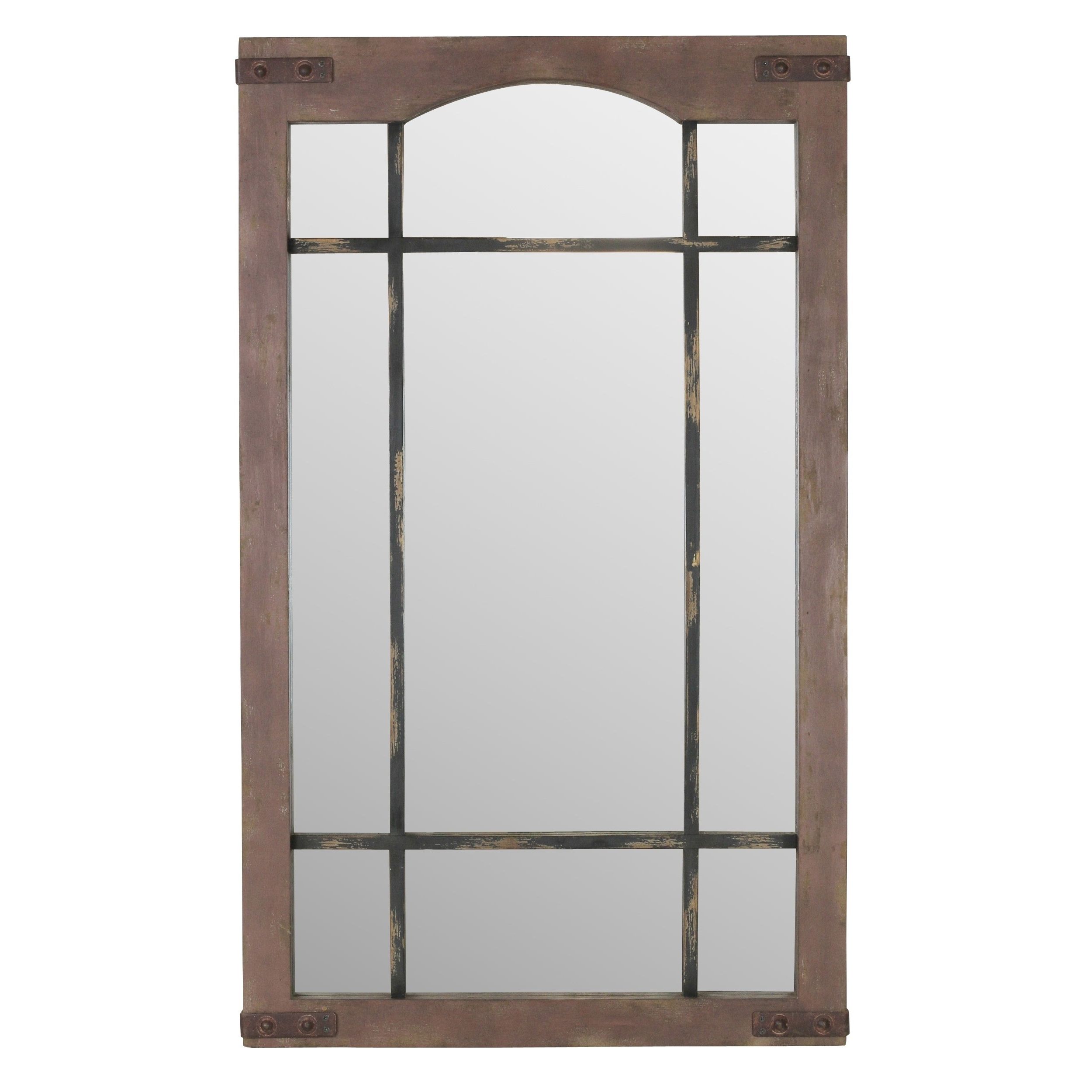 Well Known Sheridan Faux Window Wall Mirror – Brown For Faux Window Wood Wall Mirrors (View 5 of 20)