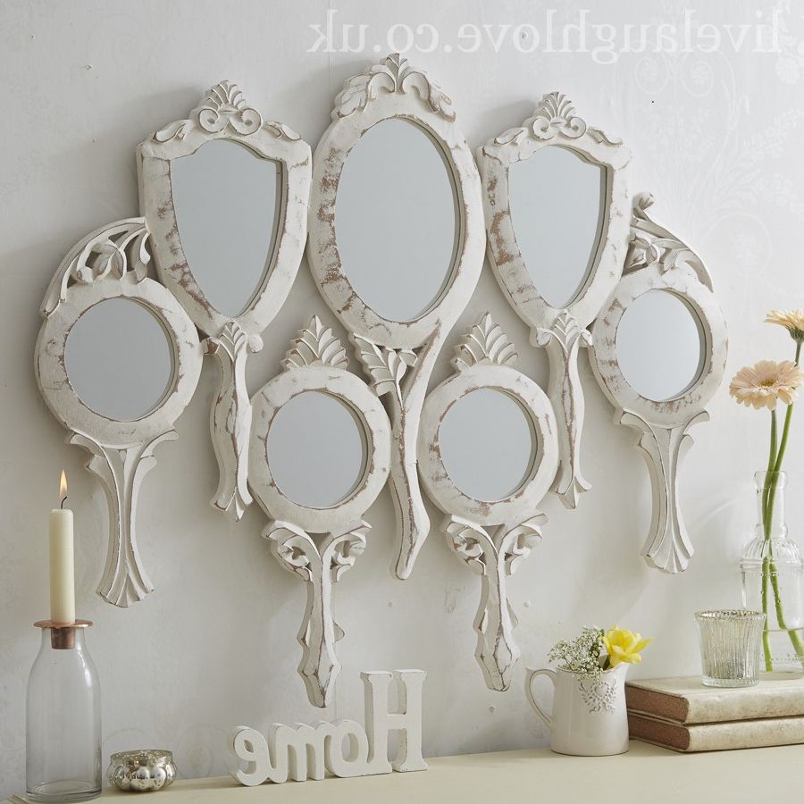 Well Known White Shabby Chic Wall Mirrors With Shabby Chic Mirrors Vintage Live Laugh Love French Vanity (Photo 20 of 20)