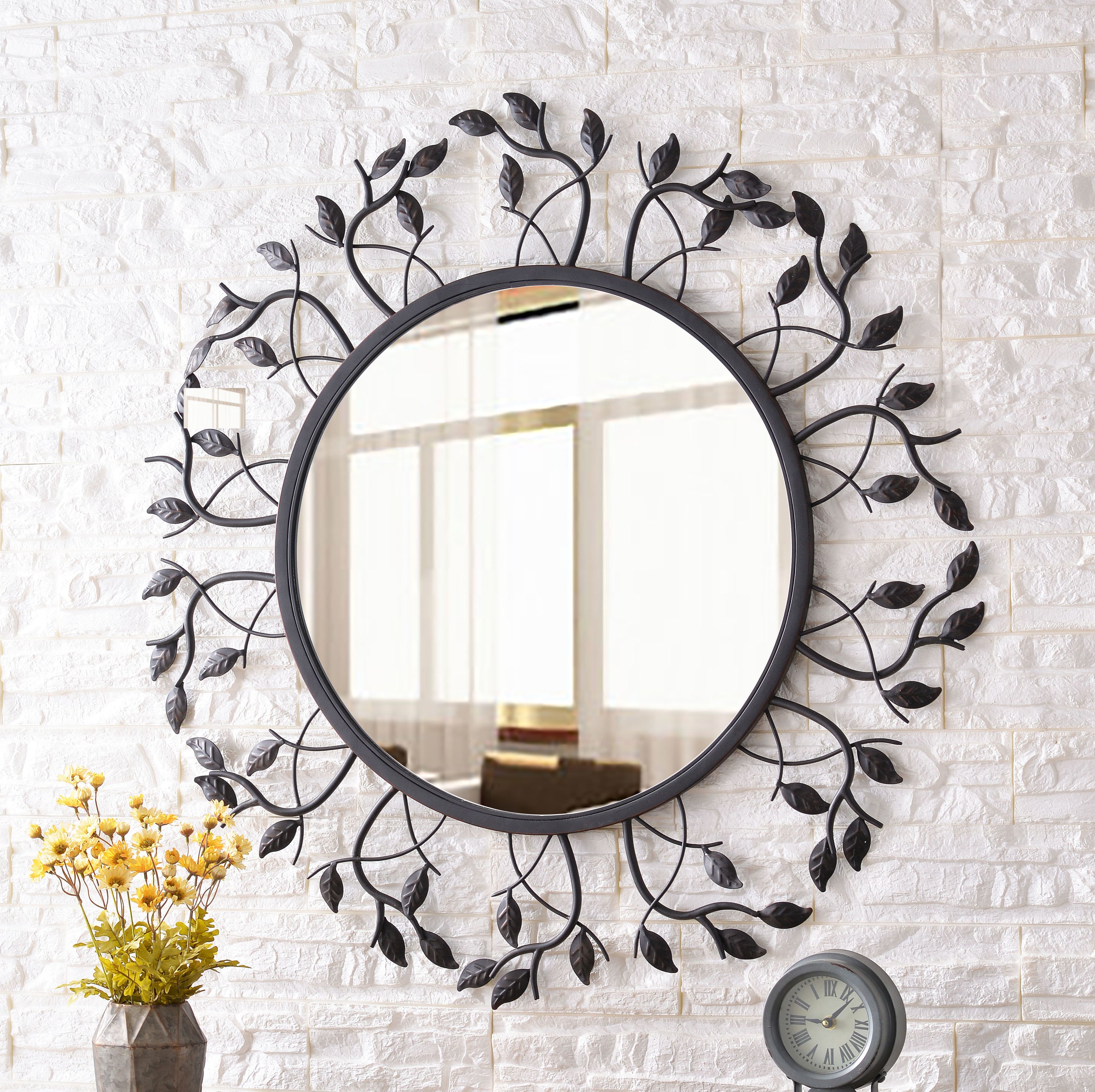 Well Liked Red Barrel Studio Forloney Accent Mirror For Bruckdale Decorative Flower Accent Mirrors (Photo 16 of 20)