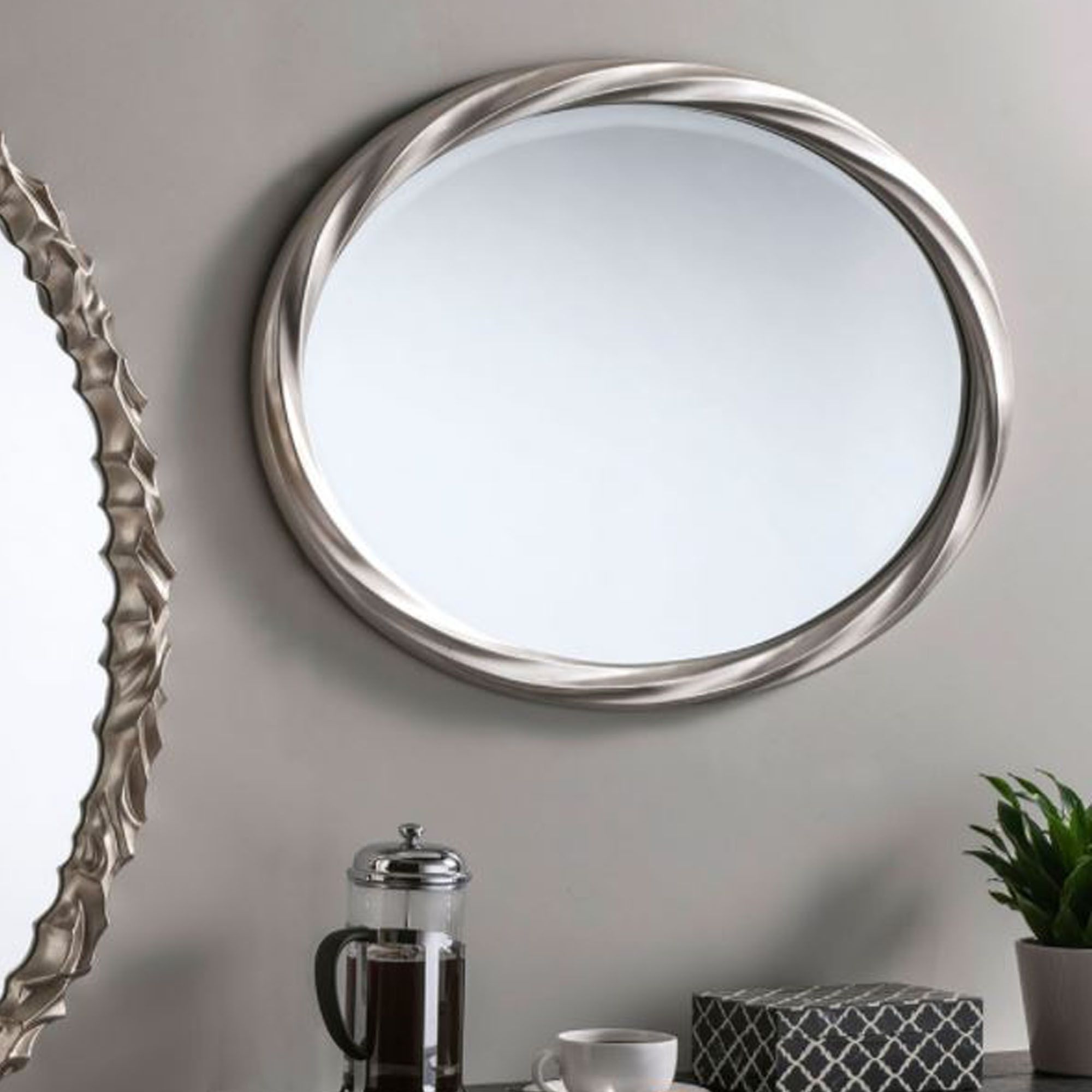 Well Liked Swirl Silver Oval Wall Mirror Intended For Wall Mirrors (View 16 of 20)