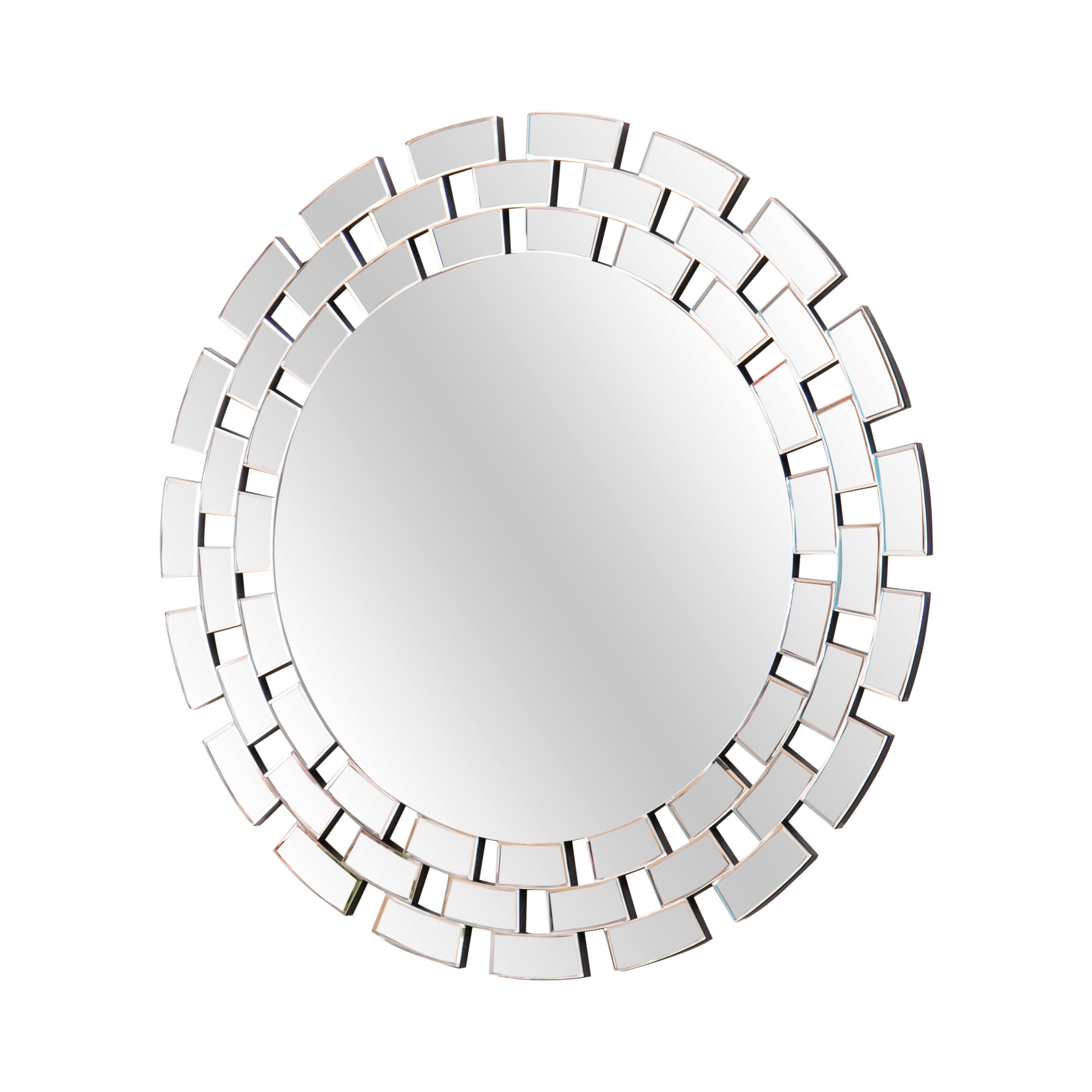 Widely Used Round Glass Wall Accent Mirror Inside Trigg Accent Mirrors (View 14 of 20)