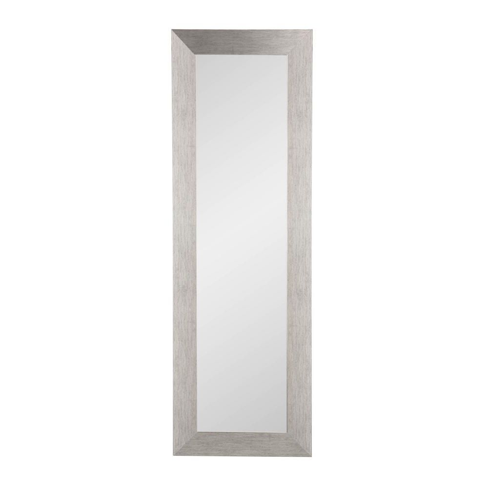 Widely Used Slim Wall Mirrors Intended For Brandtworks Stainless Grain Slim Wall Mirror Bm4thin L3 – The Home Depot (View 15 of 20)