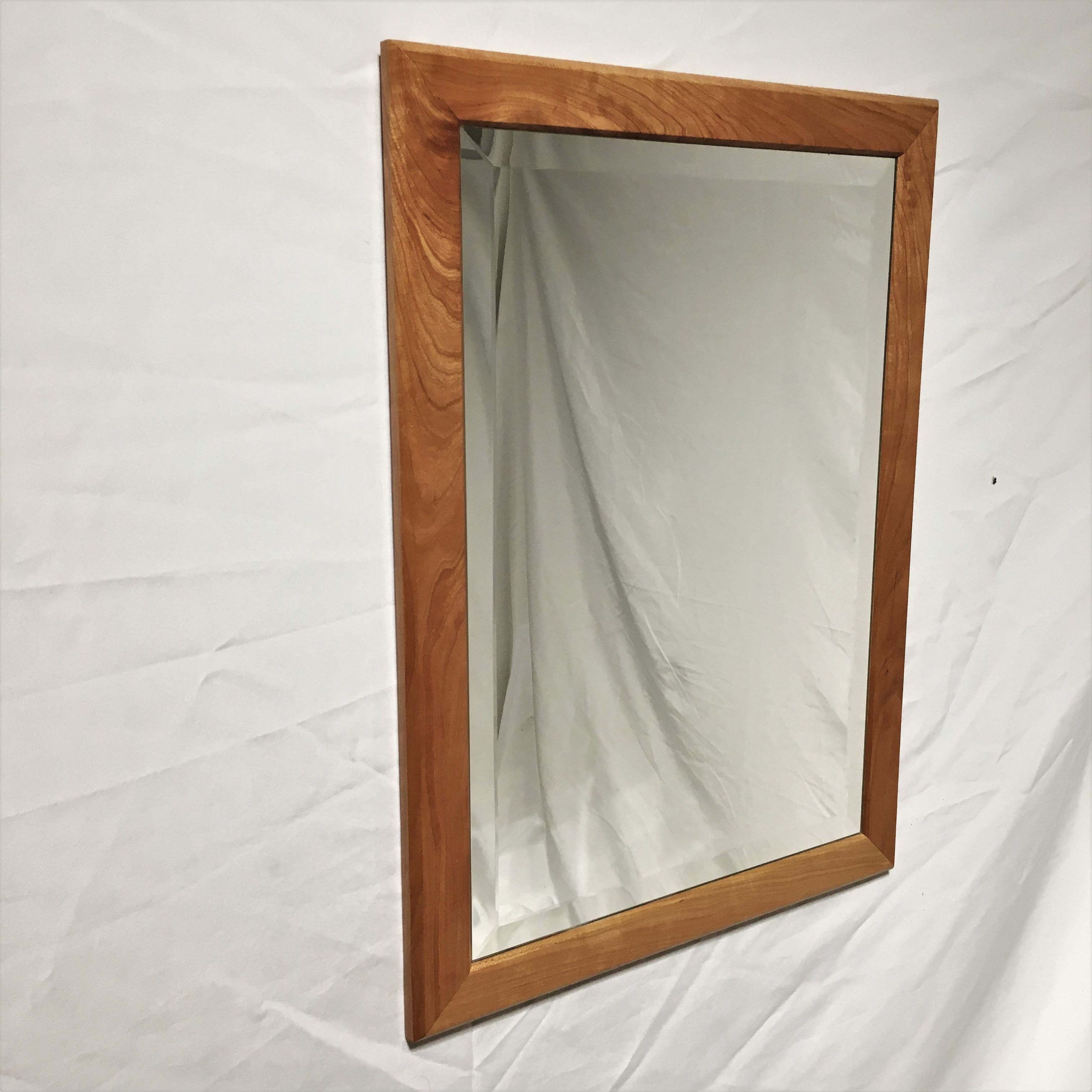 Wood Frame Wall Mirror Michigan Cherry Pertaining To Well Liked Cherry Wood Framed Wall Mirrors (View 7 of 20)