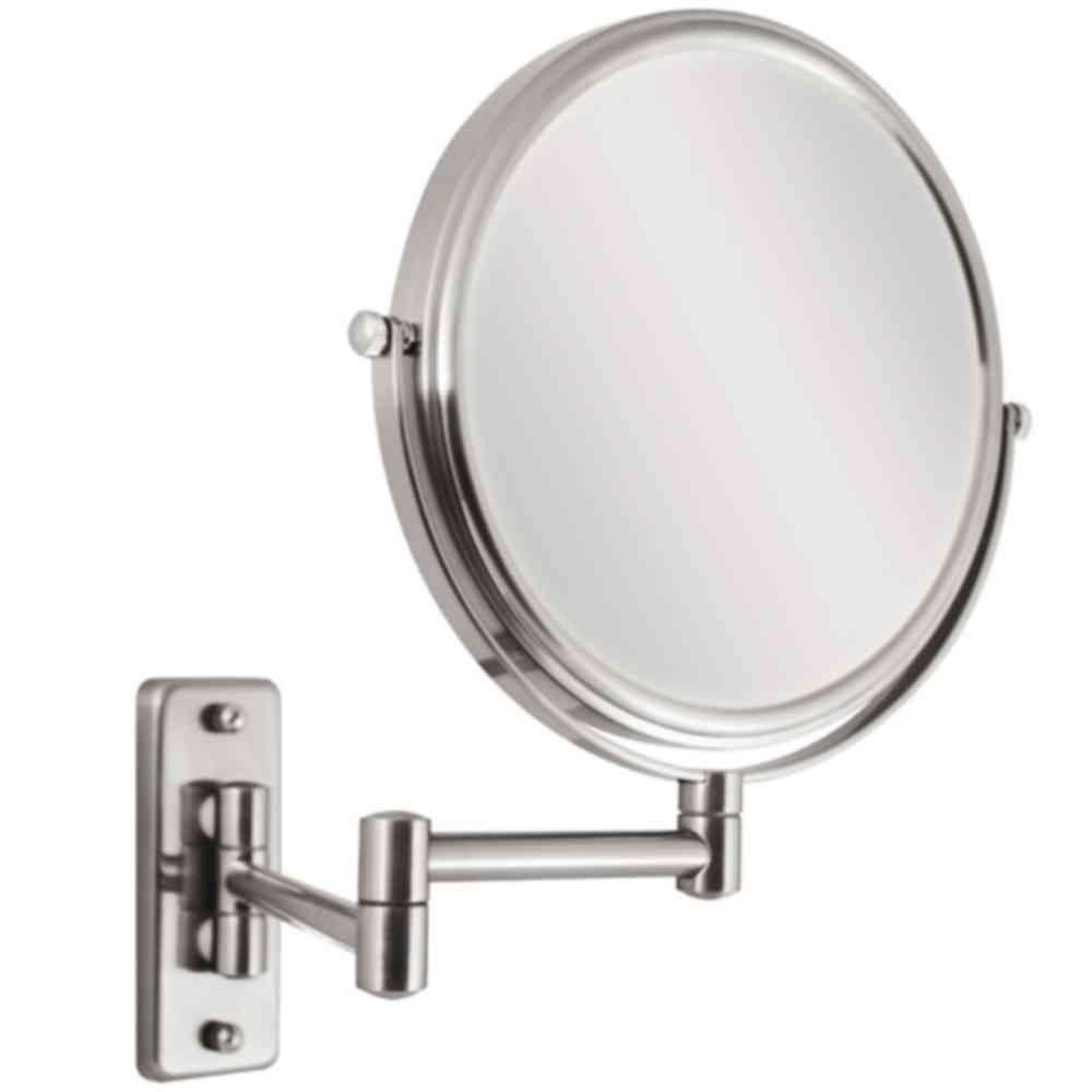 Zadro 9 In. W X 12 In. H Swivel Wall Mount Makeup Mirror In Satin Nickel Within Preferred Magnifying Wall Mirrors (Photo 11 of 20)