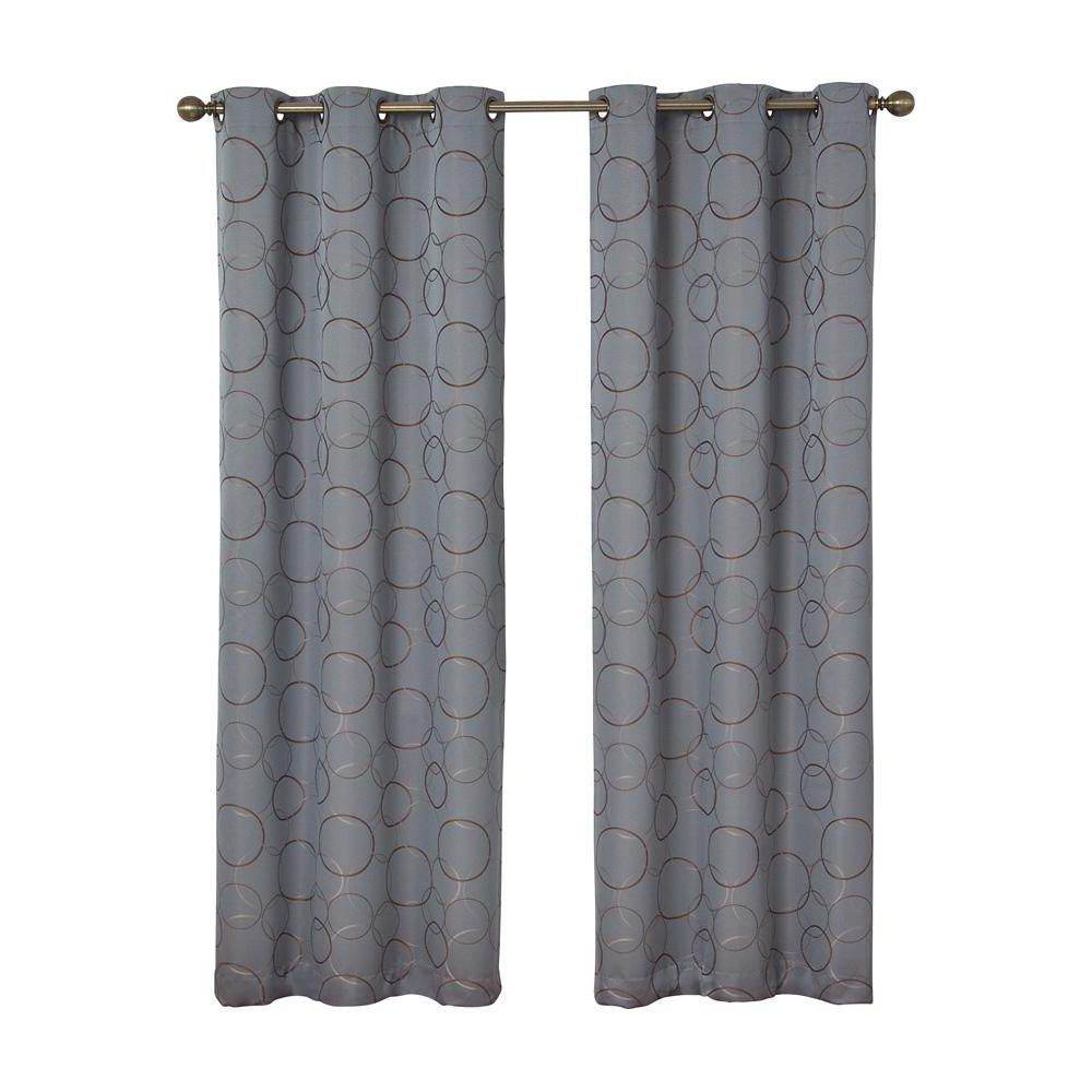 2020 Eclipse Meridian Blackout Window Curtain Panel In River Blue – 42 In. W X  84 In (View 2 of 20)