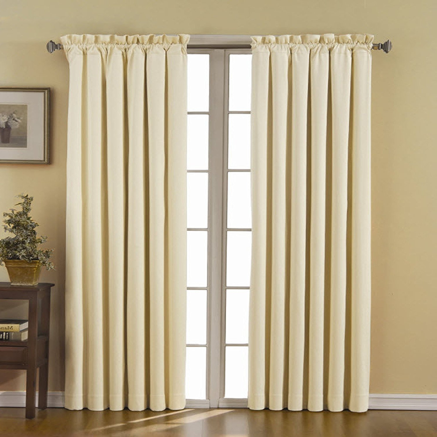 2020 Thermaback Blackout Window Curtains For Details About Eclipse Canova 42 Inch84 Inch Thermaback Blackout Panel,  Ivory , New, Free S (Photo 7 of 20)