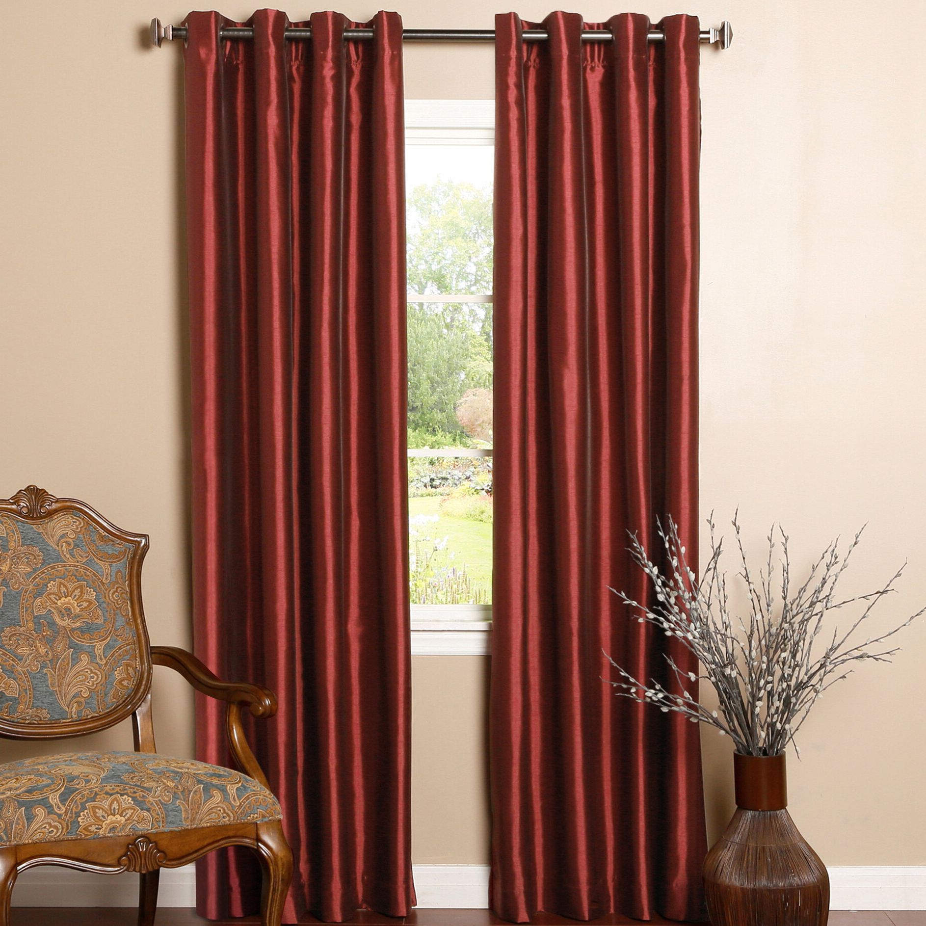 Astoria Grand Alcalde Striped Faux Solid Blackout Thermal Regarding Most Recent Luxury Collection Faux Leather Blackout Single Curtain Panels (View 12 of 20)