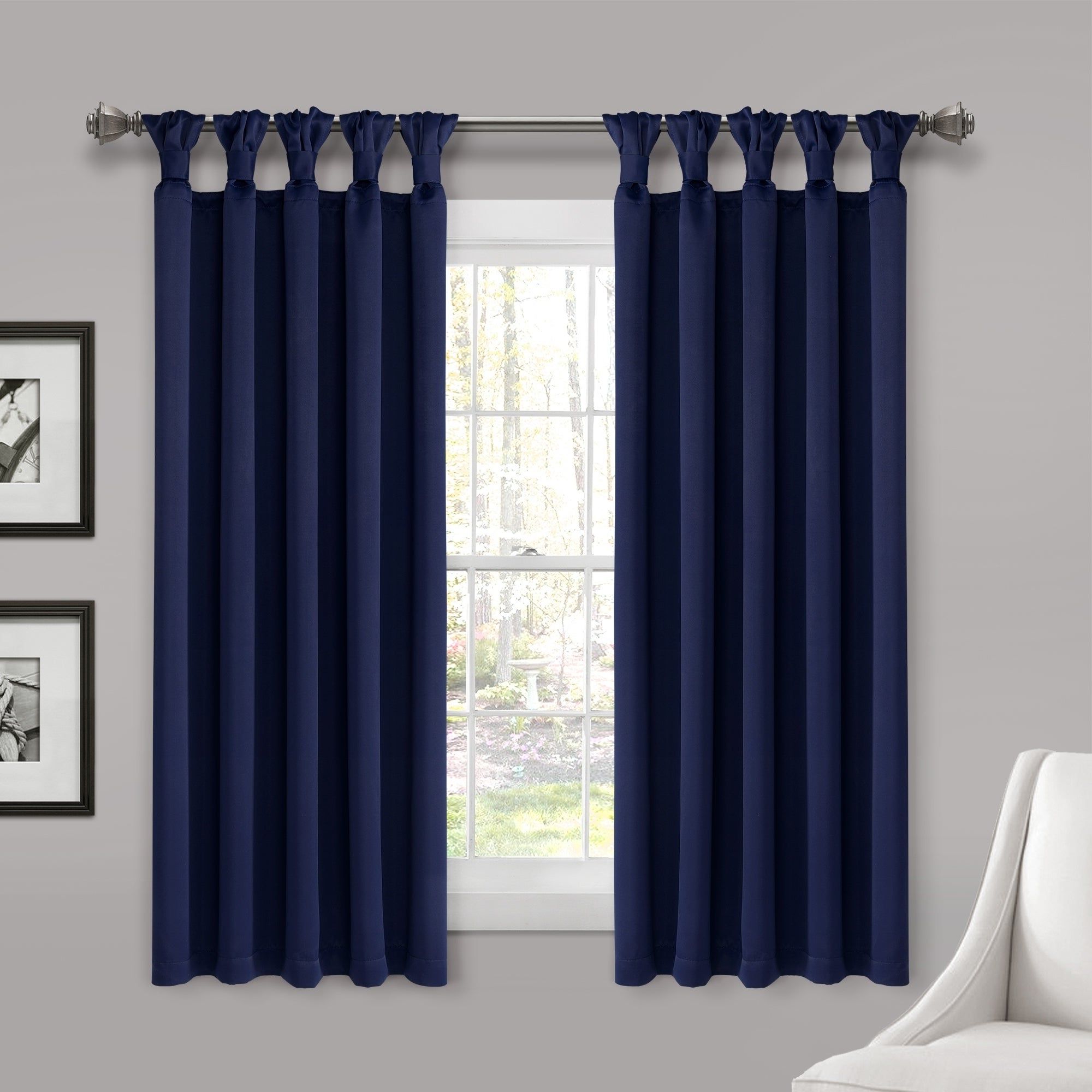 Best And Newest Lush Decor Insulated Knotted Tab Top Blackout Window Curtain Panel Pair Within Knotted Tab Top Window Curtain Panel Pairs (View 6 of 20)
