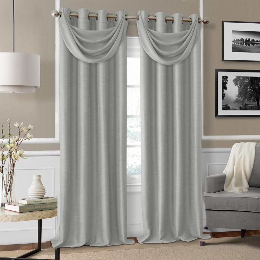 Bethany Sheer Overlay Blackout Window Curtains Intended For Latest Elrene Brooke Blackout Window Curtain (View 18 of 20)