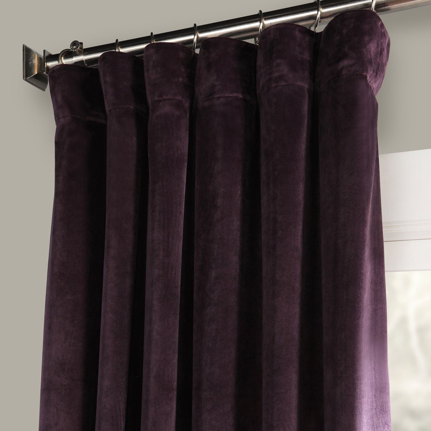 Current Heritage Plush Velvet Curtains With Regard To Omega Purple Heritage Plush Velvet Curtain (View 12 of 20)