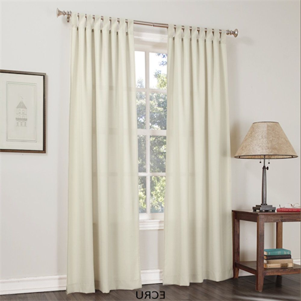 Current Jacob Tab Top Single Curtain Panels Regarding Jacob Basic Solid Tab Top Curtain Panel, Ecru 40"wx 84"l (View 5 of 20)