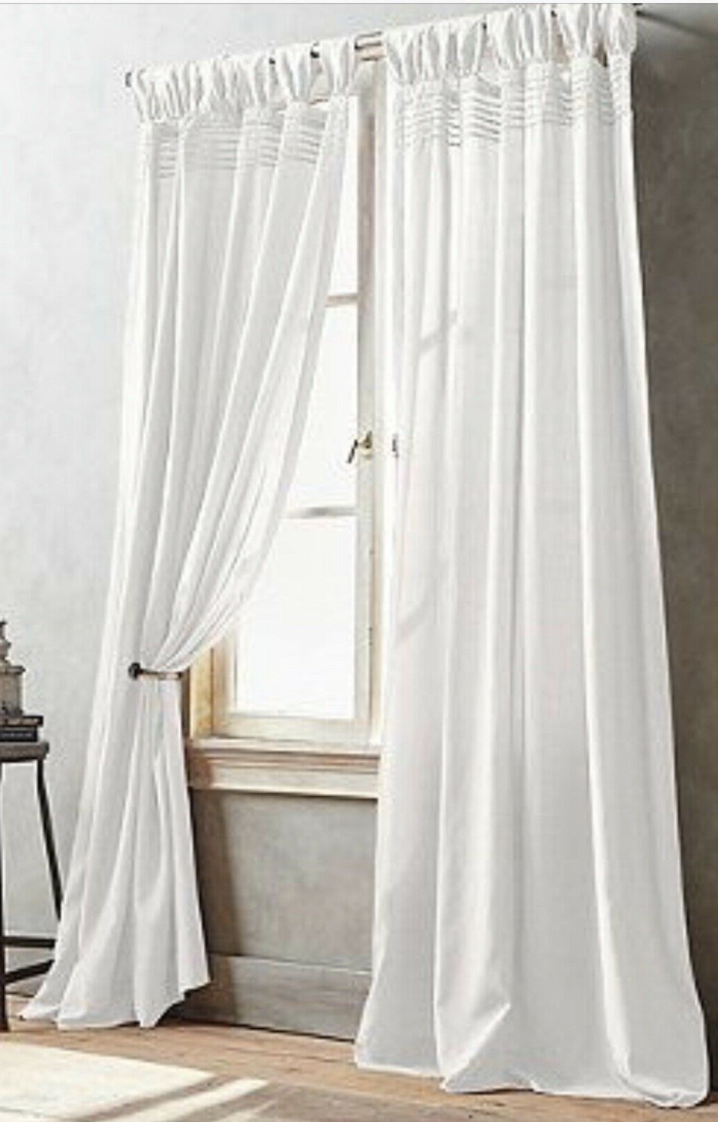 Current Vue Elements Priya Tab Top Window Curtains For 3 New Dkny City Edition Cream Window Curtain Tab Top Pleated Panels 50 X 95” (View 18 of 20)