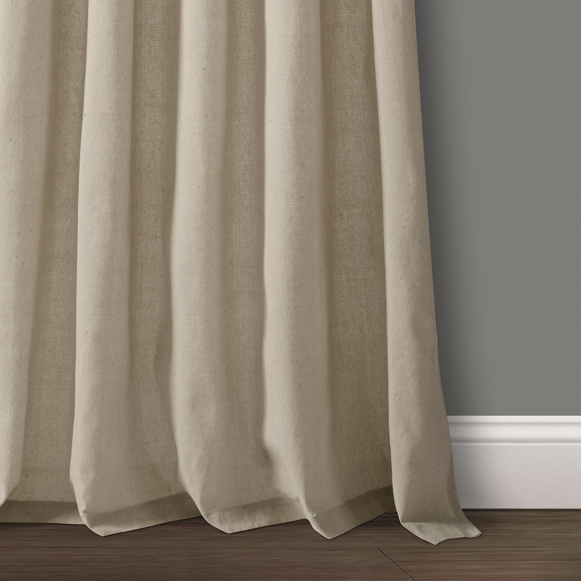 Details About Burlap Knotted Tab Top Window Curtain Panels Dark Linen Pair  45x84 Set For Most Up To Date Knotted Tab Top Window Curtain Panel Pairs (View 9 of 20)