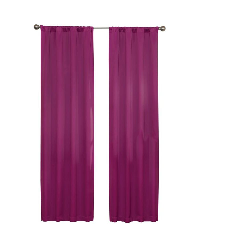Eclipse Darrell Thermaweave Blackout Window Curtain Panel In Boysenberry –  37 In. W X 63 In (View 9 of 20)
