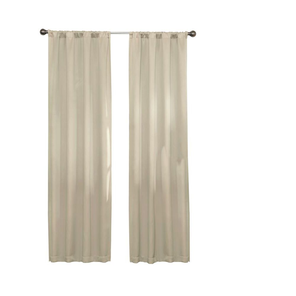 Eclipse Darrell Thermaweave Blackout Window Curtain Panel In Natural – 37  In. W X 84 In (View 5 of 20)